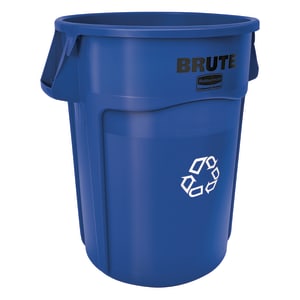 Rubbermaid Fg W Blue Gal Multiple Material Recycle Bin Indoor