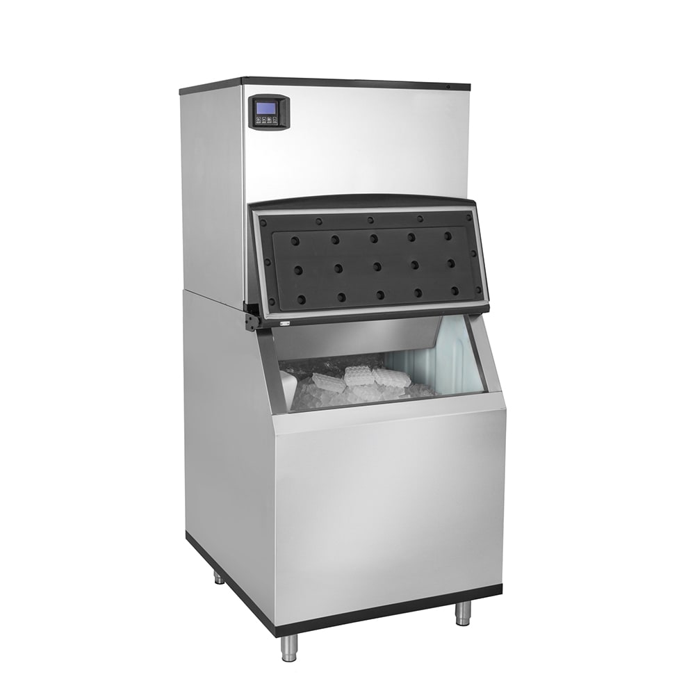 MoTak KT-MIH-500 KT-IB-470 half-cube ice machine with bin