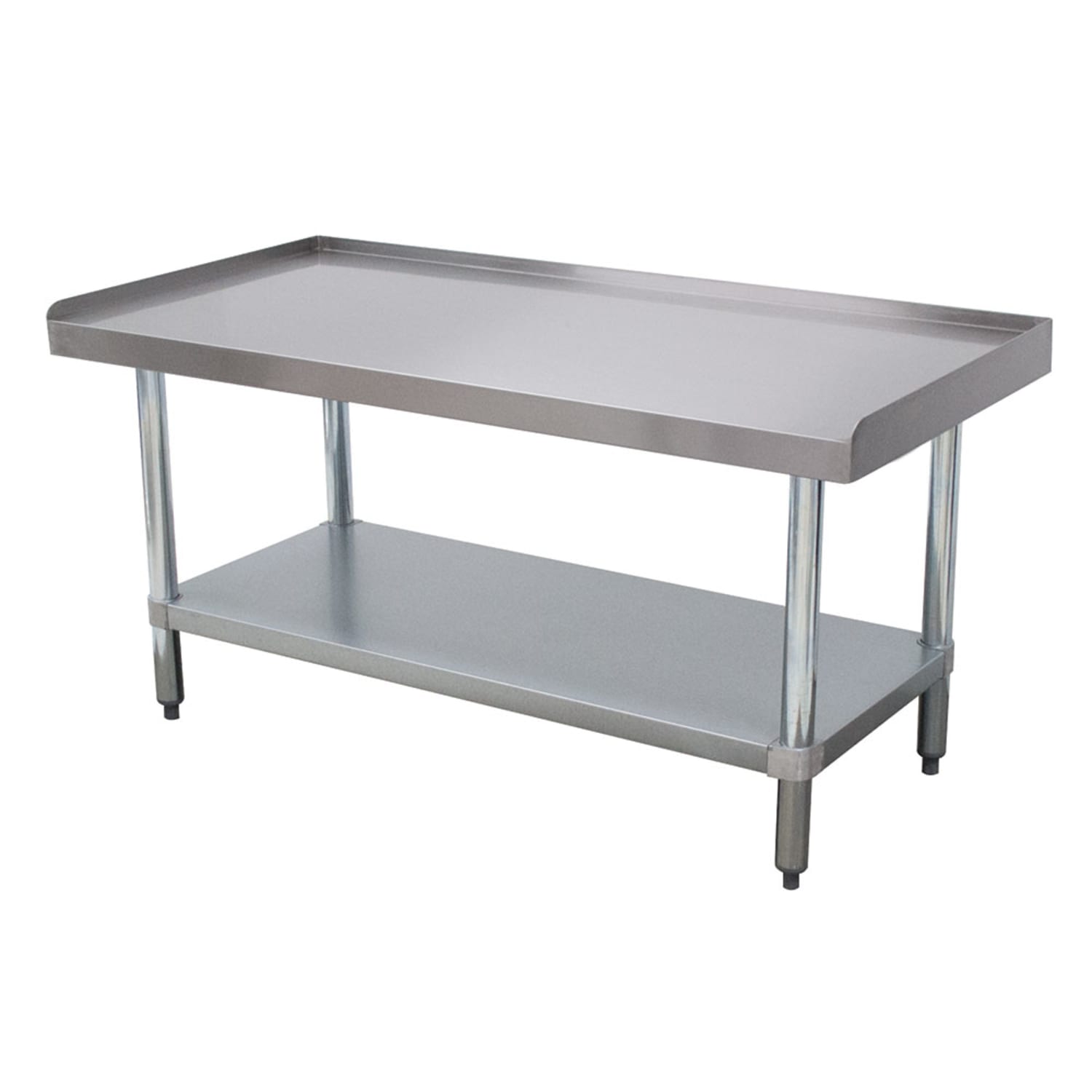 Advance Tabco EG-LG-306 72 x 30 Stationary Equipment Stand for General Use, Undershelf, Upturned Edges, Stainless Steel
