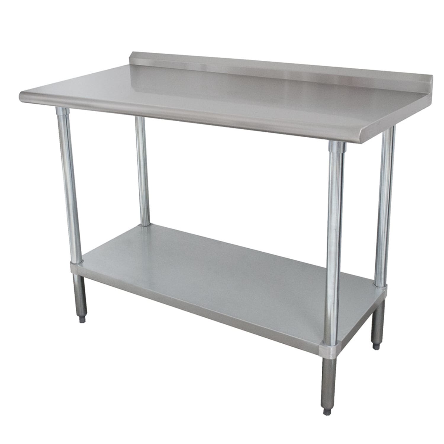 Advance Tabco SFLAG-300-X 30 16 ga Work Table w/ Undershelf & 430 Series Stainless Steel Top, 1 1/2 Backsplash