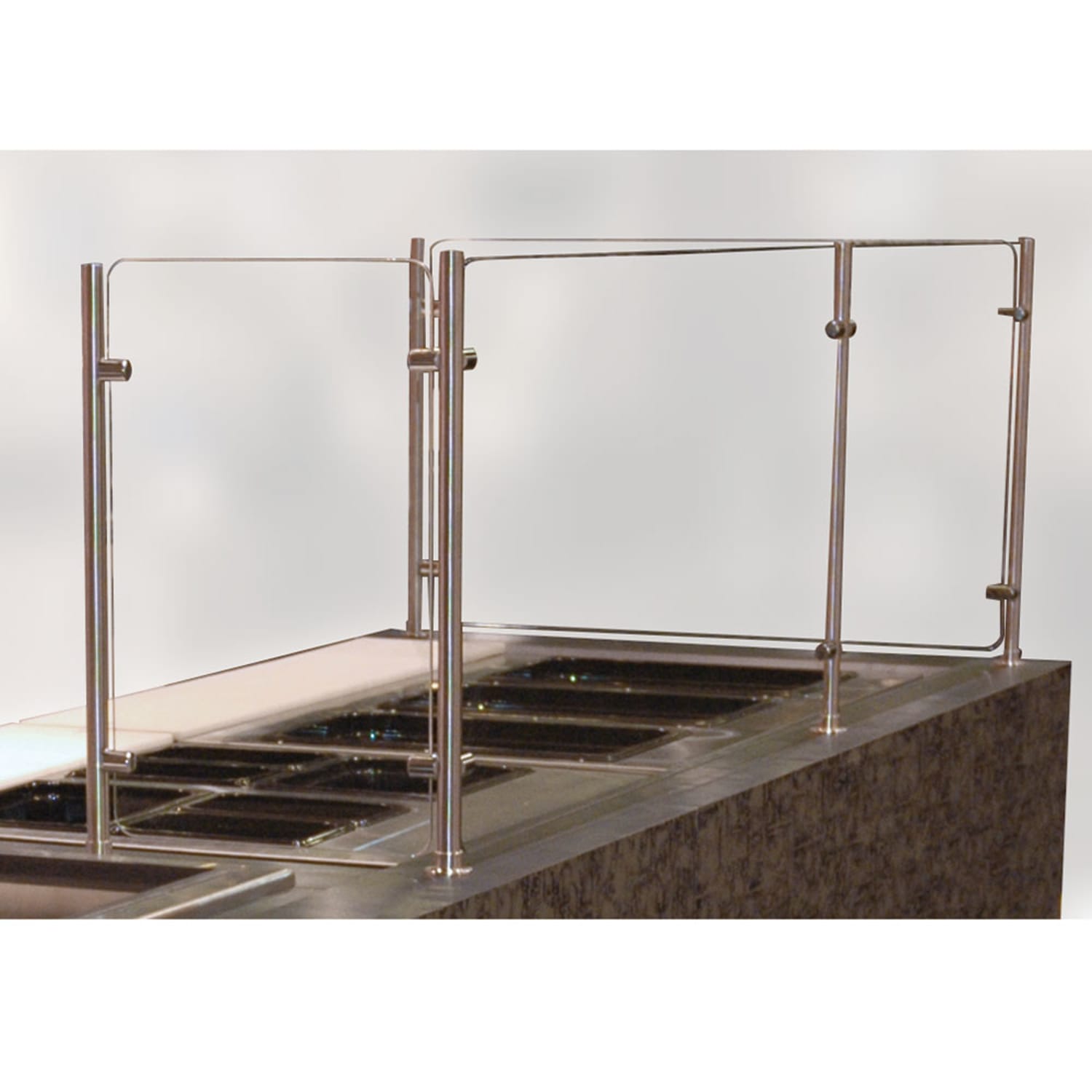 Advance Tabco SGCC-48 48 Vertical Food Shield - Tempered Glass, 48"", Clear