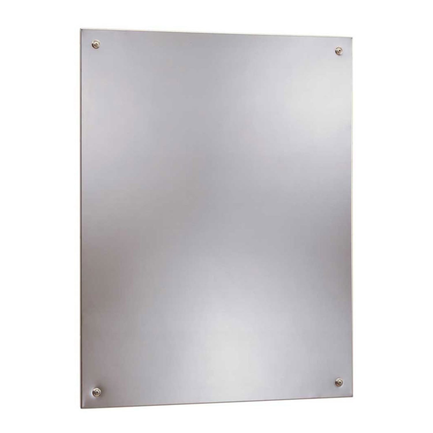 Bobrick B15561830 B-1556 Series Frameless Stainless Steel Mirror, 18 X 30