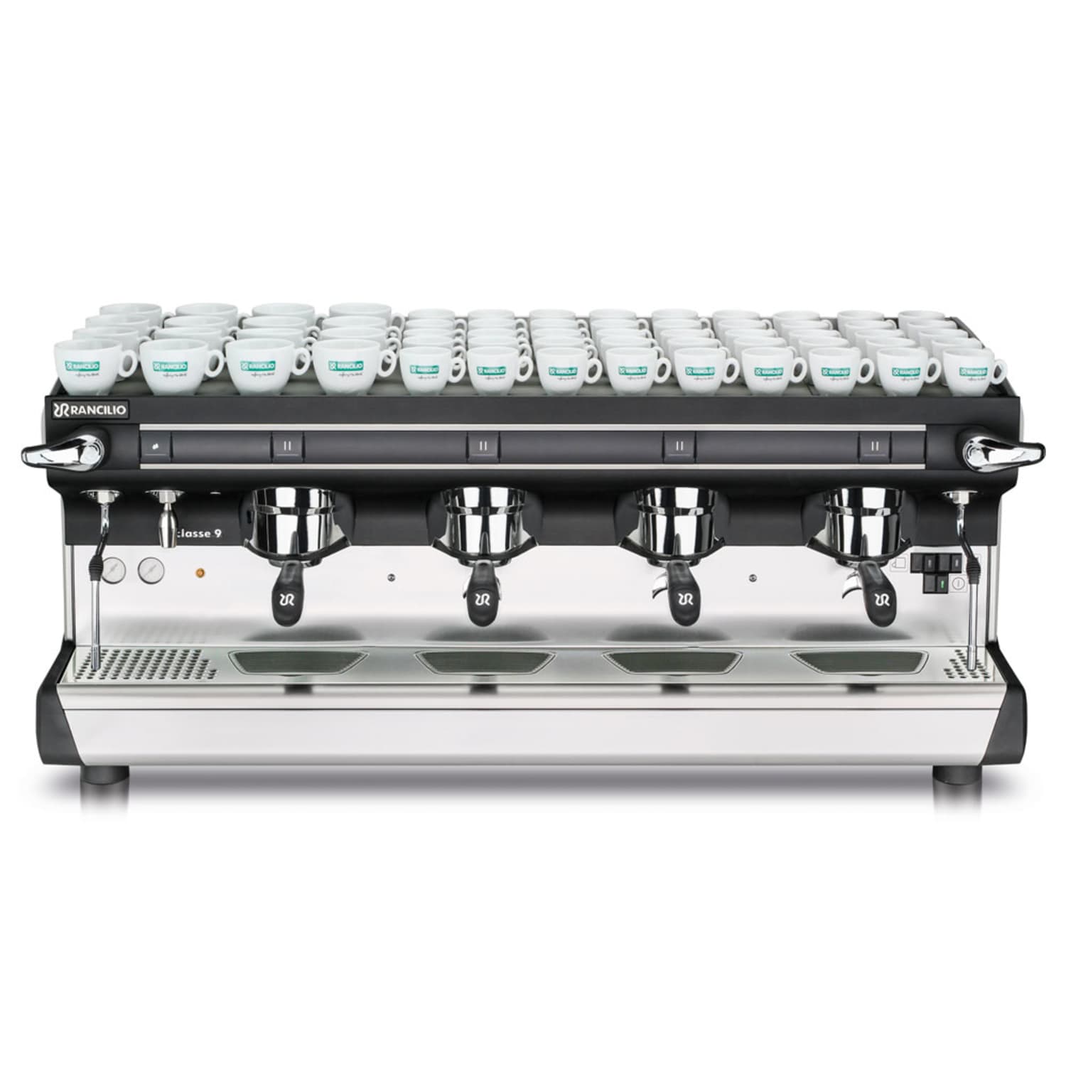 Rancilio CLASSE 9 S 4GR Semi Automatic Commercial Espresso Machine w/ 4 Groups & 2 Steam Wands - 208-240v/1ph, Stainless Steel
