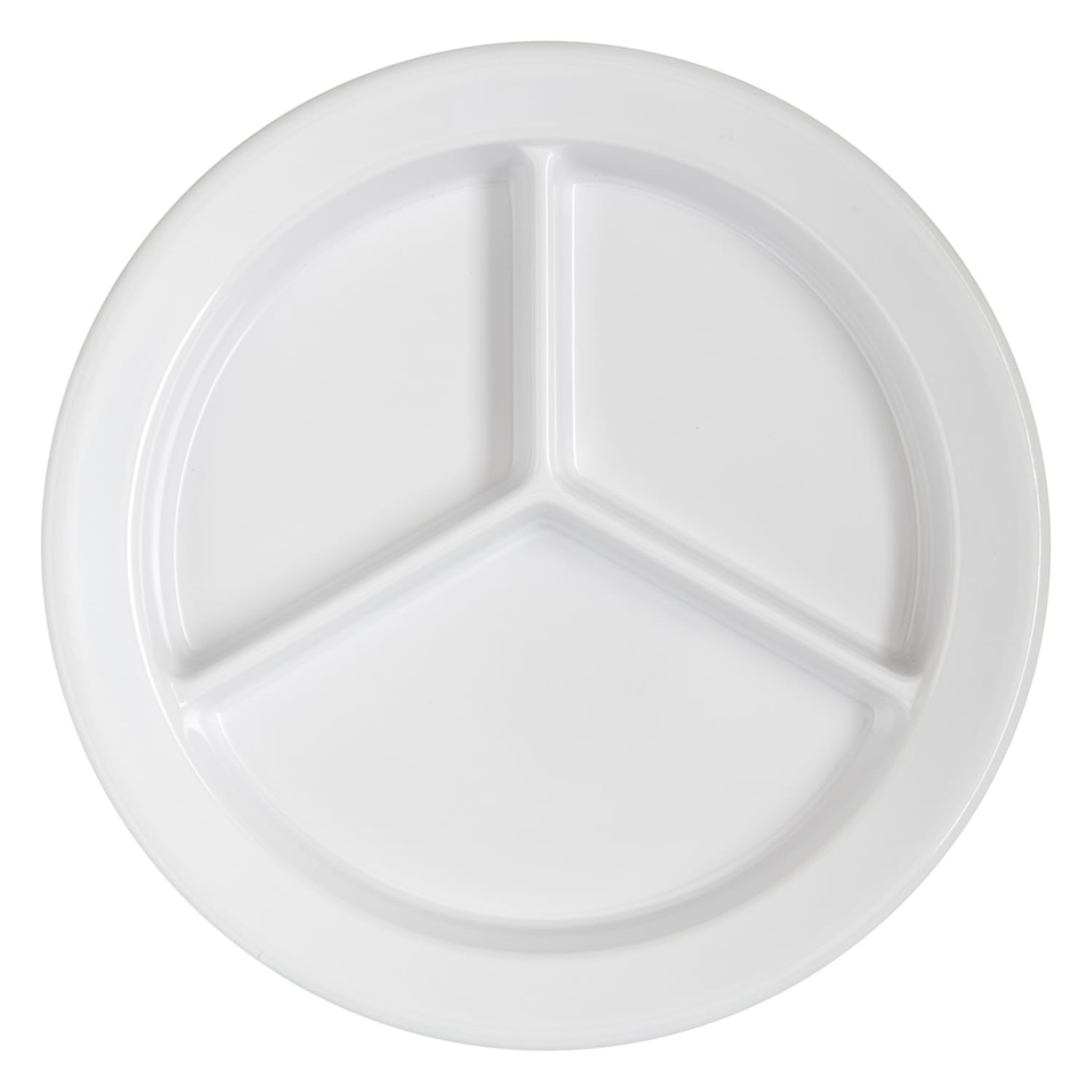 Carlisle 4351602 9 Round Melamine Dinner Plate, White, Pack of 24