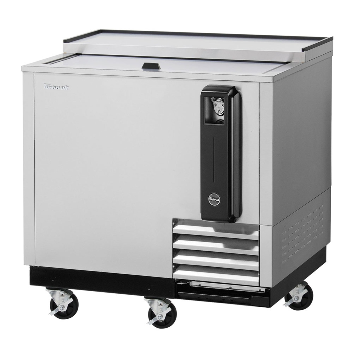 Turbo Air TBC-36SD-N6 36 3/4 Forced Air Bottle Cooler - Holds 288 12-oz Bottles, Stainless, 115v, Silver