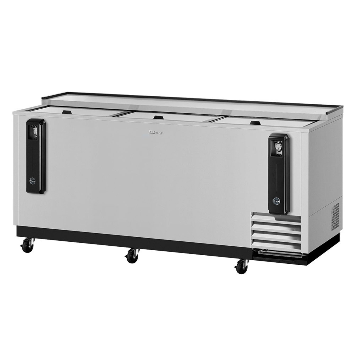 Turbo Air TBC-80SD-N 80 1/2 Forced Air Bottle Cooler - Holds 739 12-oz Bottles, Stainless, 115v, Silver