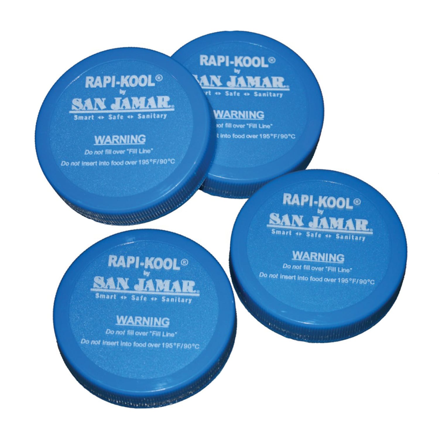 San Jamar RCUCAPPAK Replacement Caps for Rapi-Kool, Plastic, Pack of 4