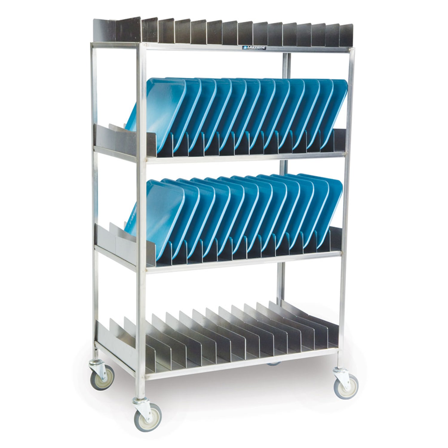 Lakeside 868 4 Shelf Tray Drying Rack w/ Removable Sections, 14 x 18, Stainless Steel
