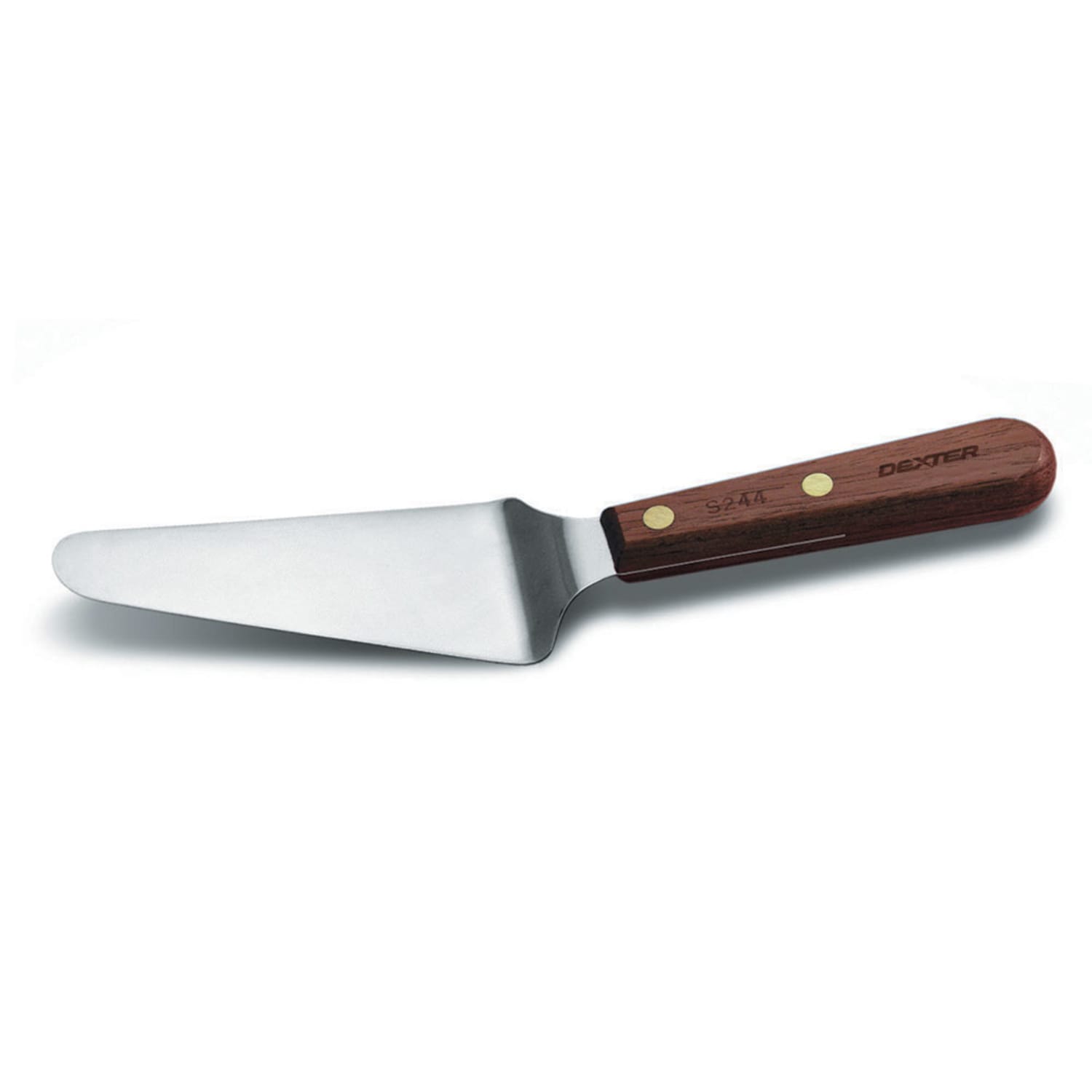 Dexter Russell S244 4 1/2x2 1/4 Pie Knife w/ Rosewood Handle, Stainless Steel, Traditional, Silver