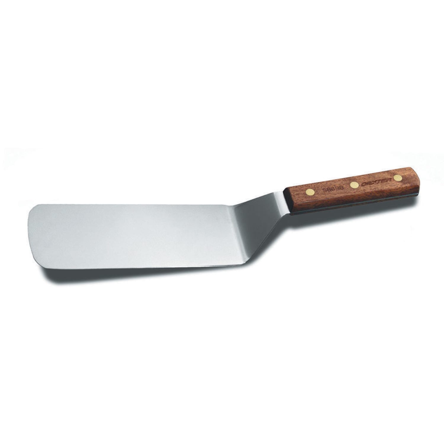 Dexter Russell S8698PCP 8x3 Grill Turner w/ Rosewood Handle, Stainless Steel