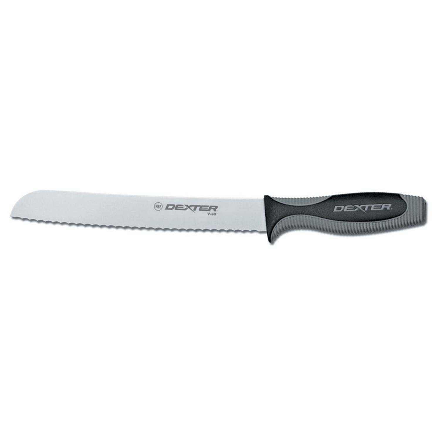 Dexter Russell V162-8SC-PCP 8 Bread Knife w/ Soft Rubber Handle, Carbon Steel, High-Carbon Steel Blade, 8""