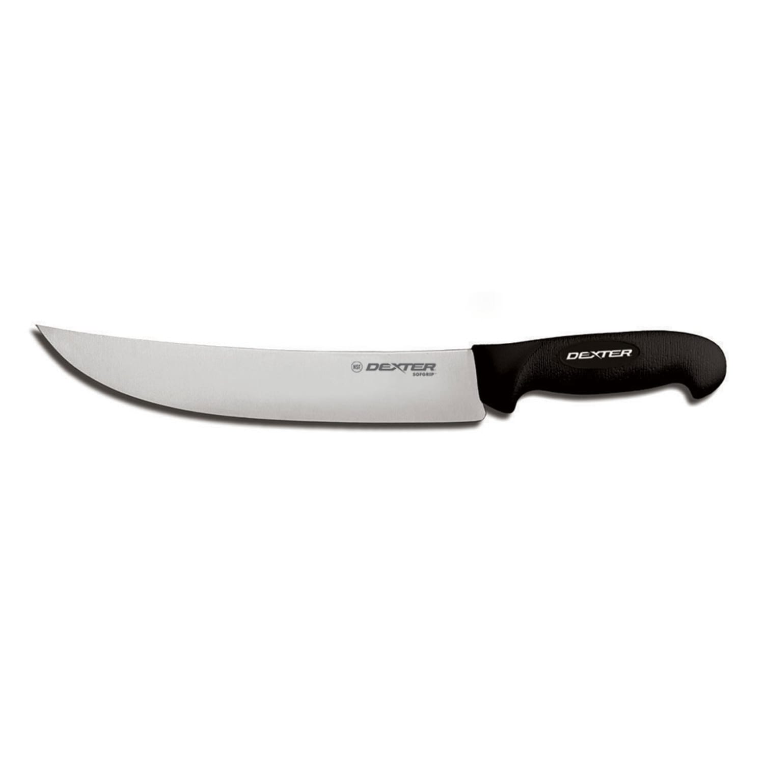 Dexter Russell SG132-10B-PCP 10 Cimeter Steak Knife w/ Soft Black Rubber Handle, Carbon Steel, 10""