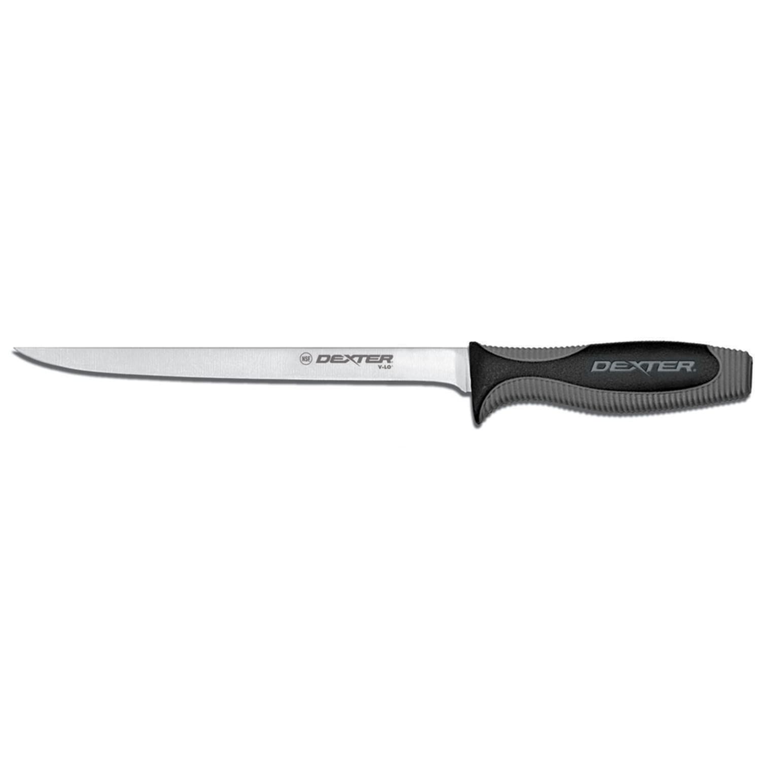 Dexter Russell V133-8PCP 8 Fillet Knife w/ Soft Rubber Handle, Carbon Steel, High-Carbon Steel Blade, 8""