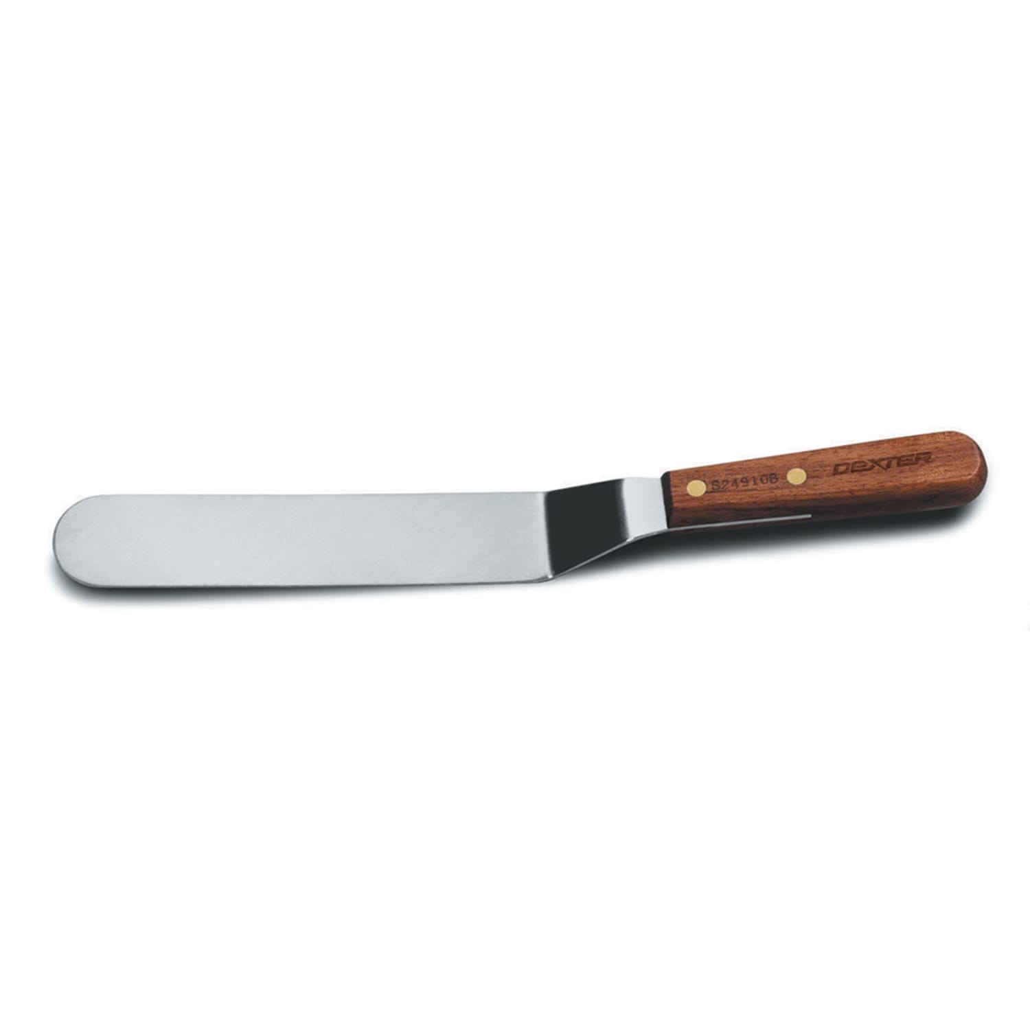 Dexter Russell S24910B 10 Spatula w/ Rosewood Handle, Stainless Steel, 10"", Offset