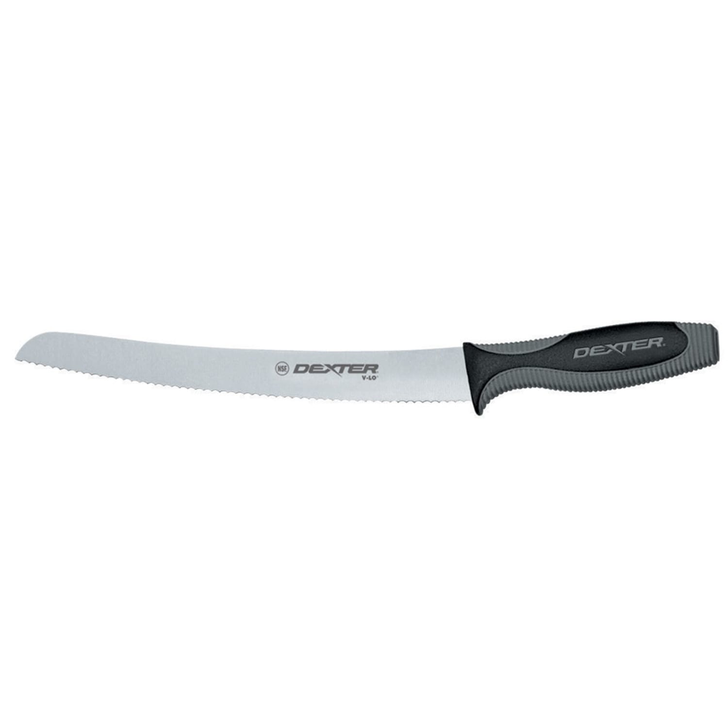Dexter Russell V147-10SC-PCP 10 Bread Knife w/ Soft Rubber Handle, Carbon Steel, High-Carbon Steel Blade, 10""