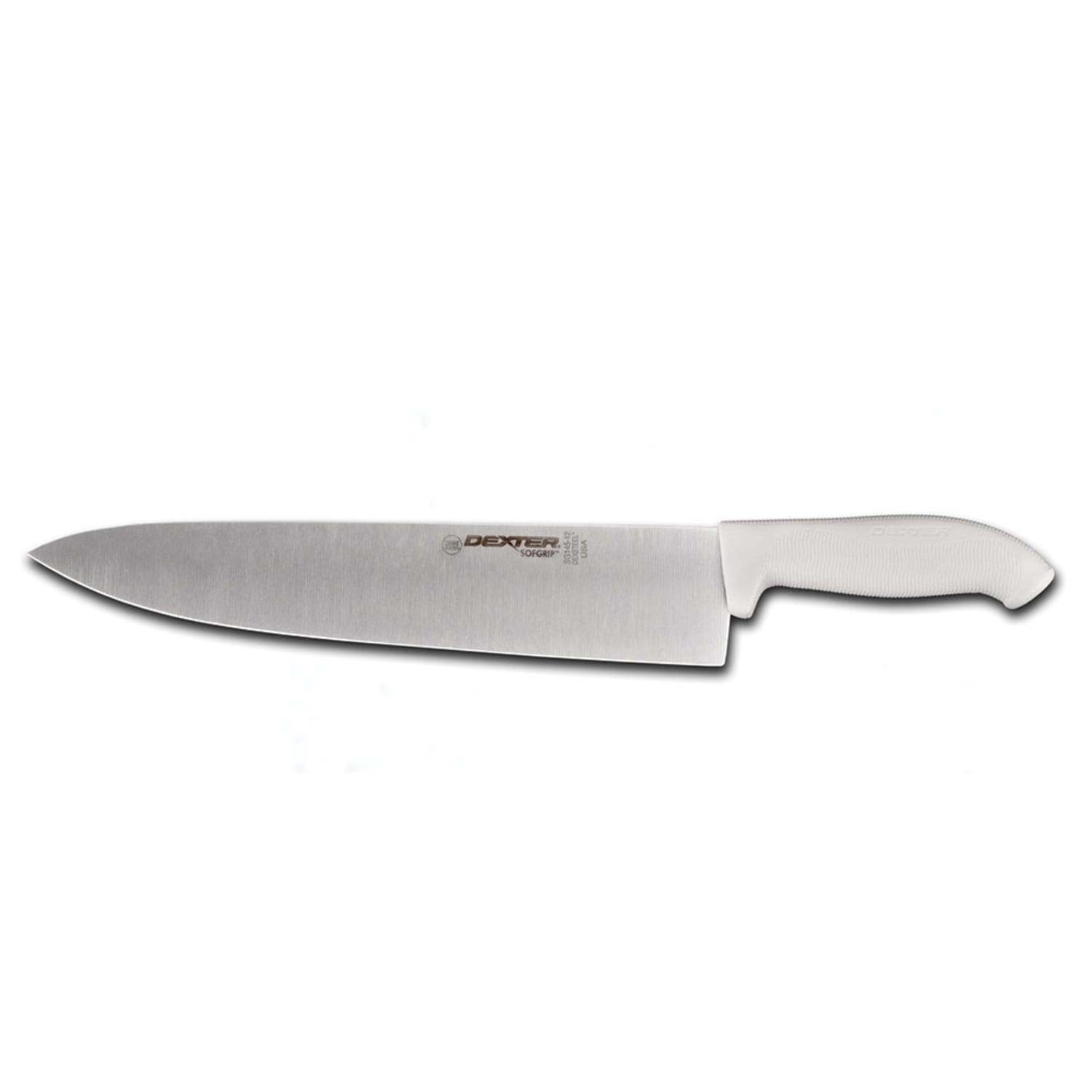 Dexter Russell SG145-12PCP 12 Chef's Knife w/ Soft Black Rubber Handle, Carbon Steel