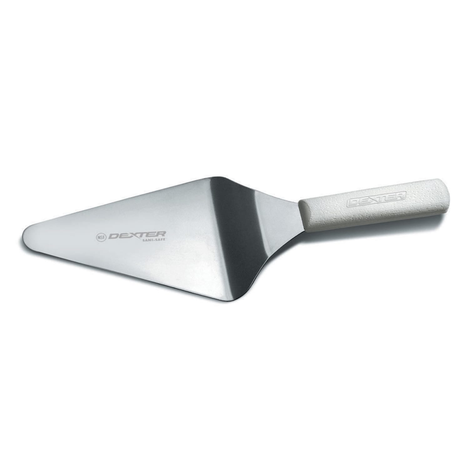 Dexter Russell S176 SANI-SAFE 6 x 5 Pizza Server w/ Polypropylene White Handle, Stainless Steel, White Polypropylene Handle, Silver