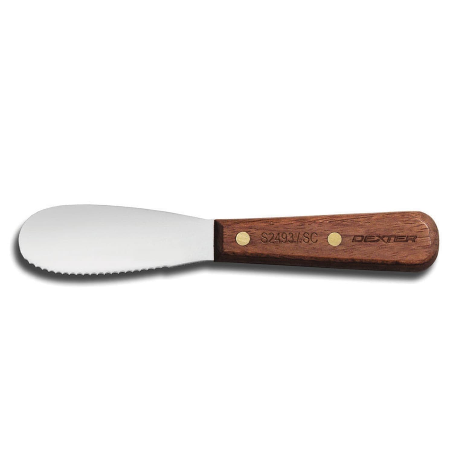 Dexter Russell S24931/2SC-PCP 3 1/2 Sandwich Spreader w/ Rosewood Handle, Stainless Steel, Stainless/Rosewood, 3.5"", Silver