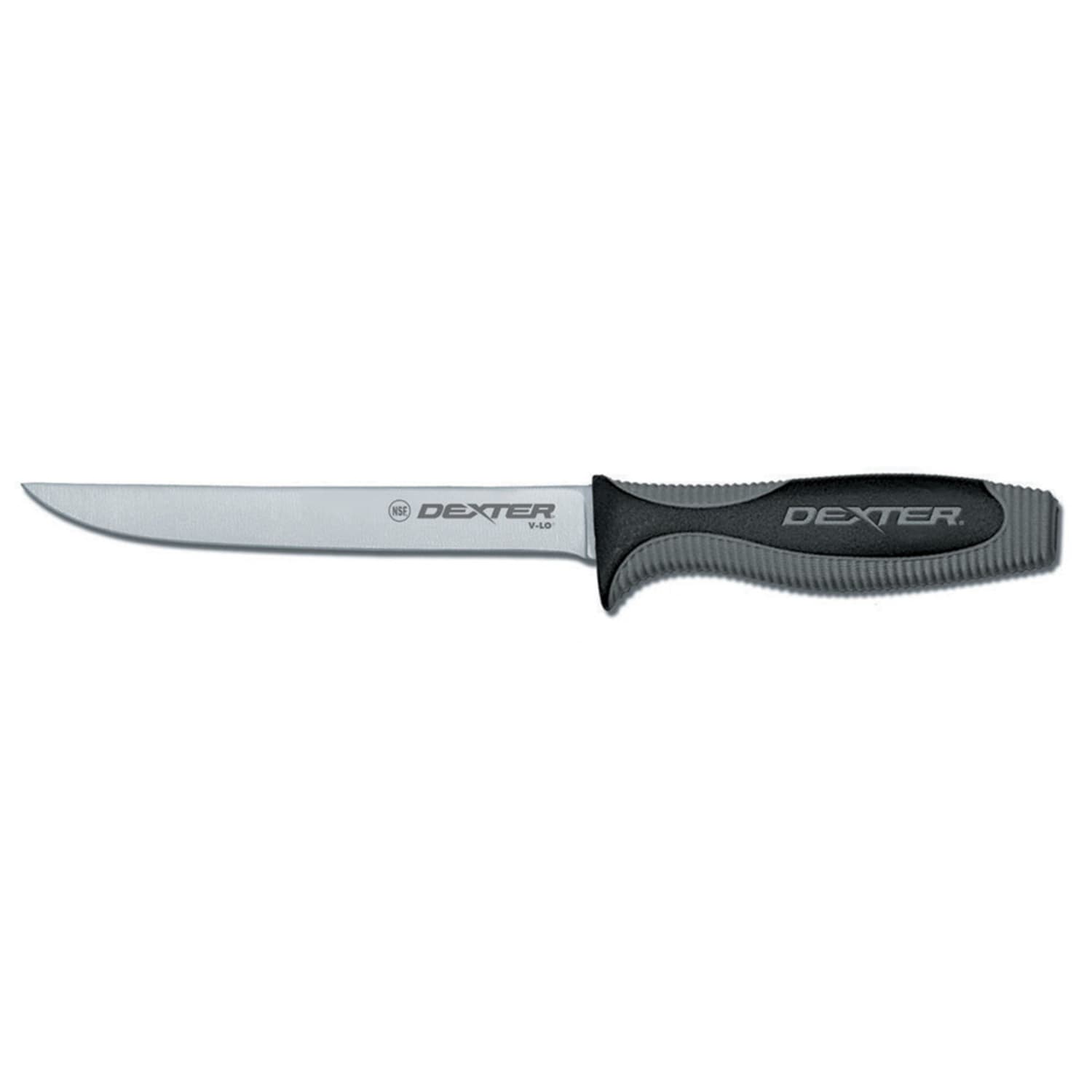 Dexter Russell V136N-PCP 6 Boning Knife w/ Soft Rubber Handle, Carbon Steel, High-Carbon Steel Blade, 6"", White
