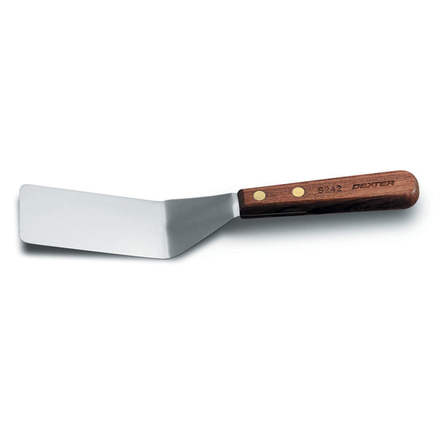 Dexter Russell S242PCP 4x2 Pancake Turner w/ Rosewood Handle, Stainless Steel