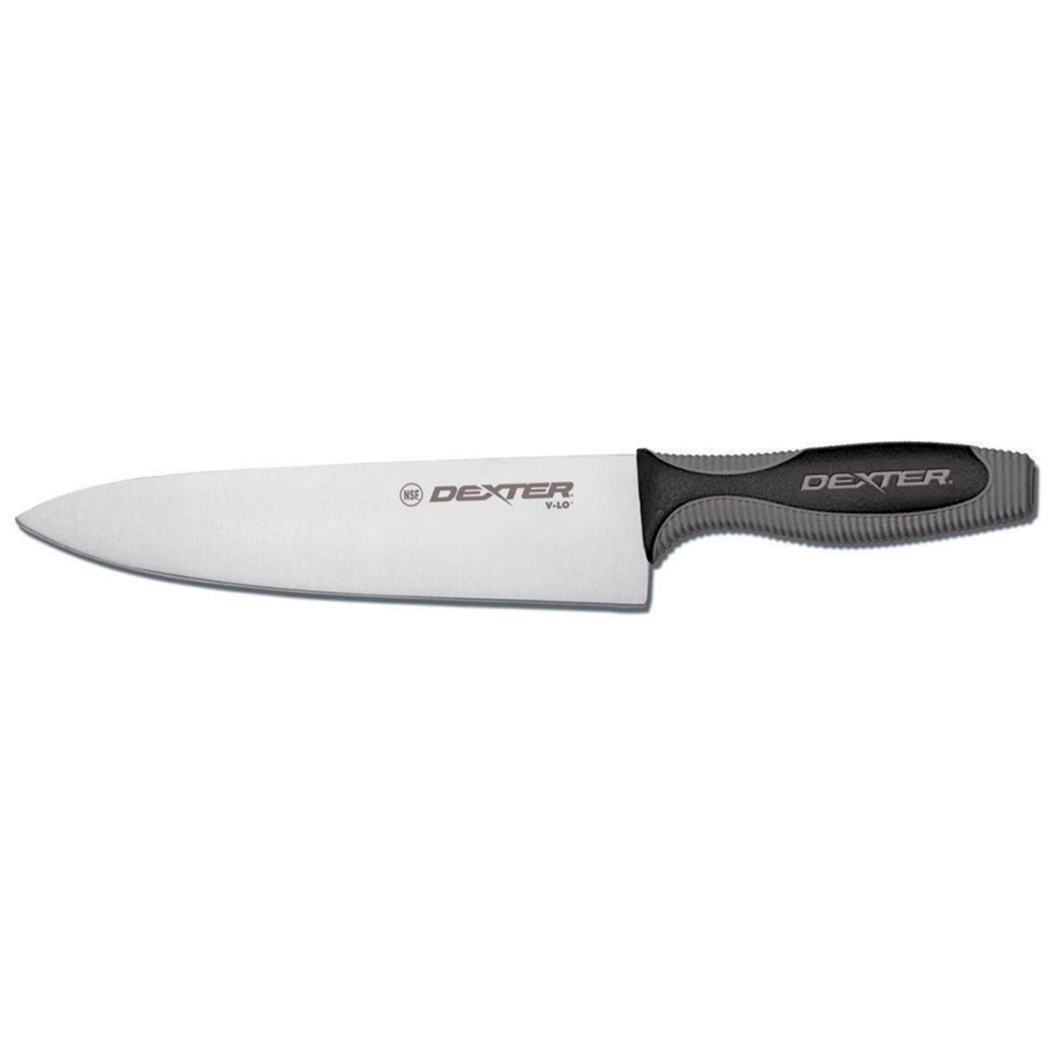 Dexter Russell V145-8PCP 8 Chef's Knife w/ Soft Rubber Handle, Carbon Steel, High-Carbon Steel Blade, 8""