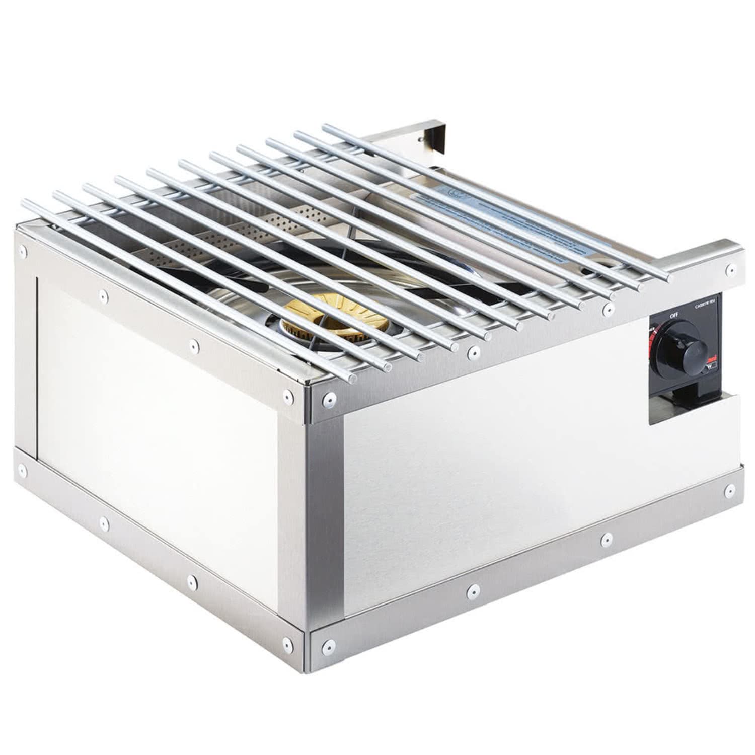 Cal-Mil 3390-55 Frame for Butane Stove - 14 x 12 1/2 x 7 1/4, Brushed Stainless, White