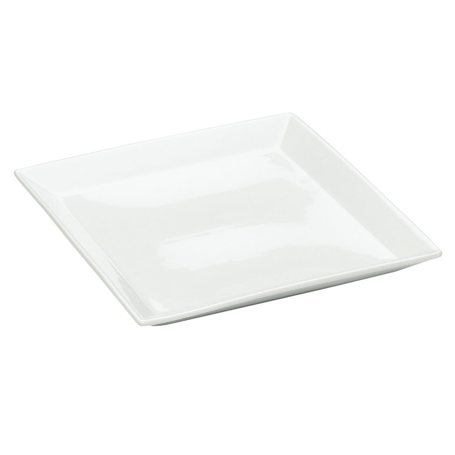 Cal-Mil PP252 11 7/8 Square Gourmet Display Platter - Porcelain, Bright White, Pack of 3