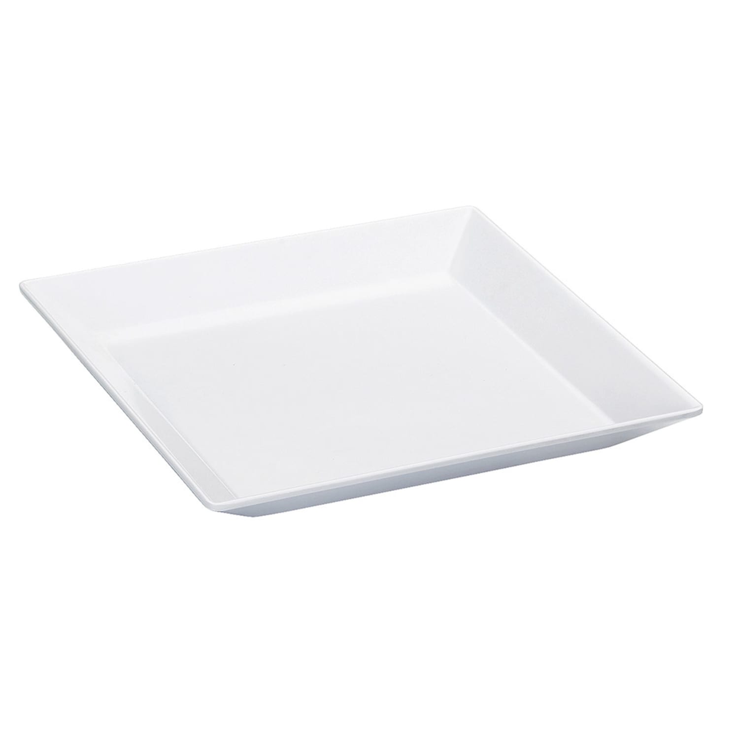 Cal-Mil SR252 11 Square Platter - Melamine, White, Pack of 3