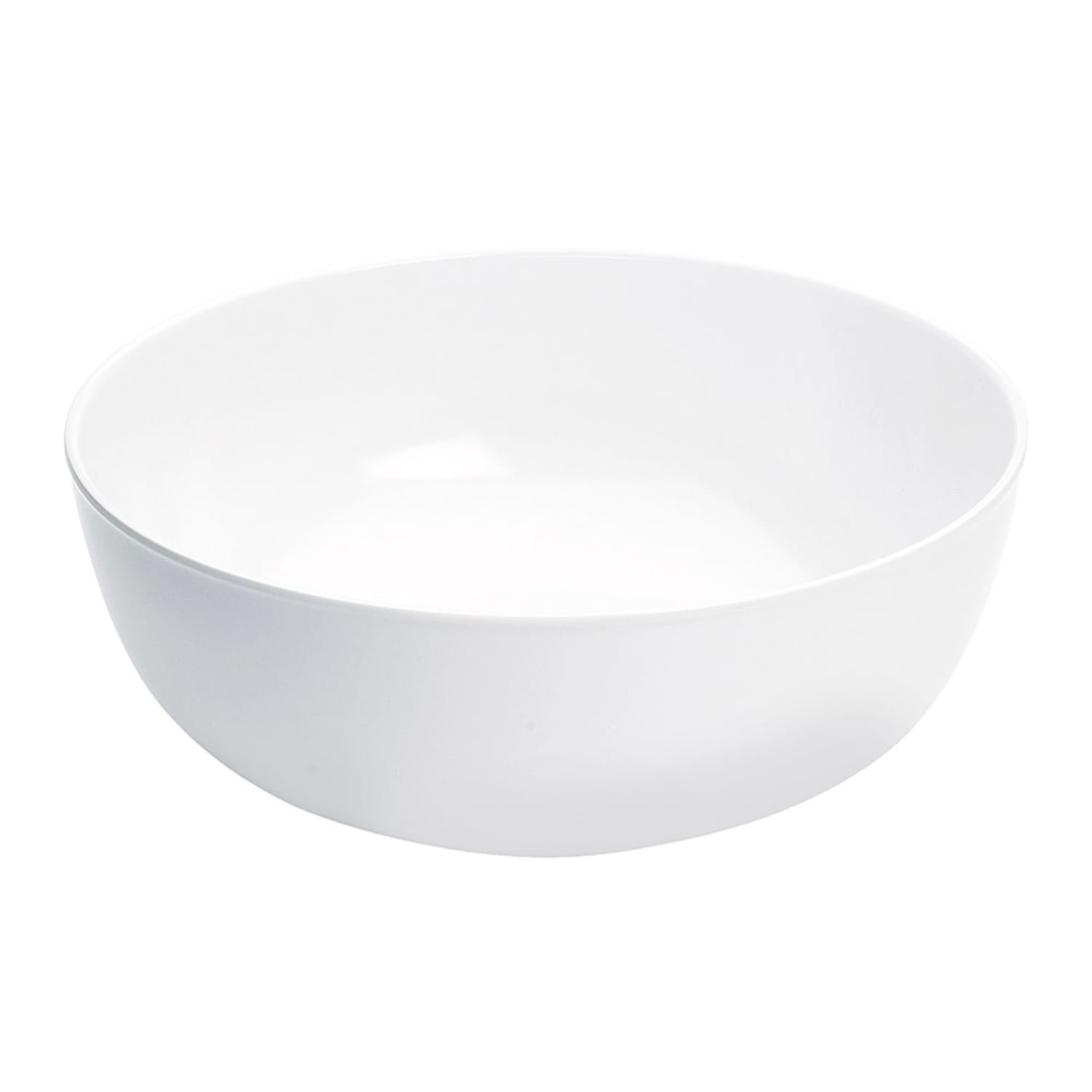 Cal-Mil SR852 11 qt Round Melamine Serving Bowl, White, Pack of 3