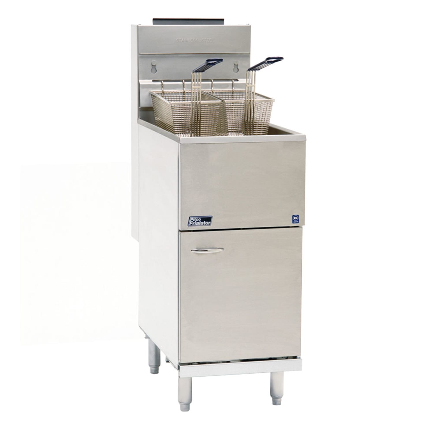 Pitco 35C+S LP Commercial Gas Fryer - 40 lb Vat, Floor Model, Liquid Propane, 3 Tube Burners, Stainless Steel, Gas Type: LP