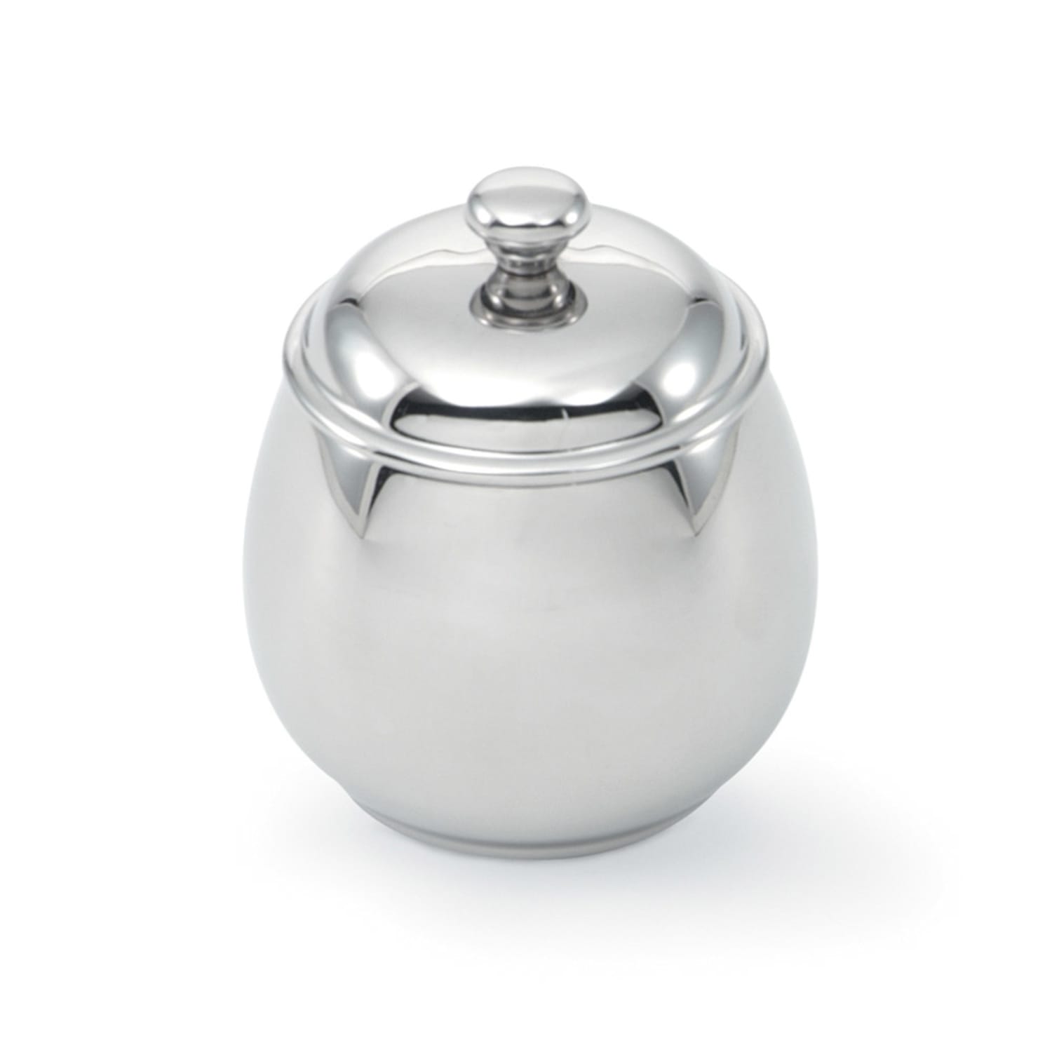 Vollrath 46597 12 oz Sugar Server with Lid - Mirror-Finish Stainless, Silver