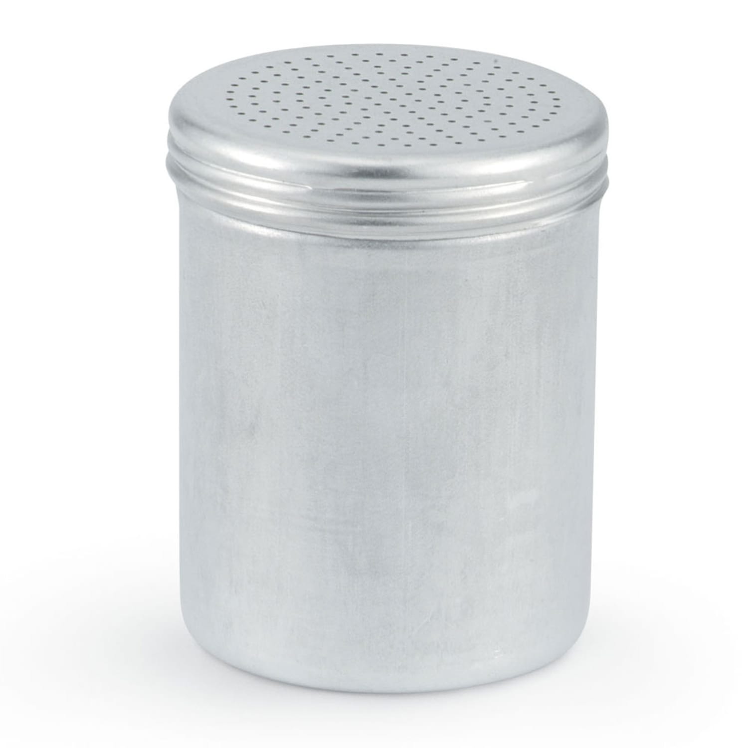 Vollrath 68183 10 oz Dredge w/ Small Holes, Aluminum, Silver, 1 Dozen