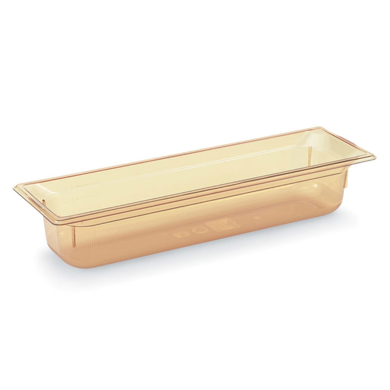Vollrath 9052410 2 1/2D Half Long Size High Temp Food Pan, High-temp Resin, Super Pan Series, Amber, Pack of 6
