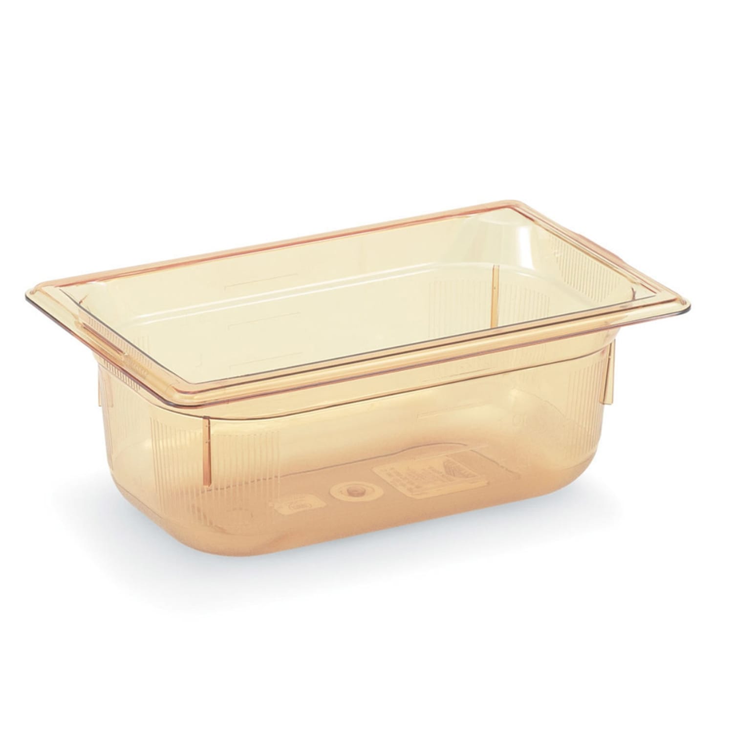 Vollrath 9042410 2 1/2D Quarter Size High Temp Food Pan, Amber, Pack of 6
