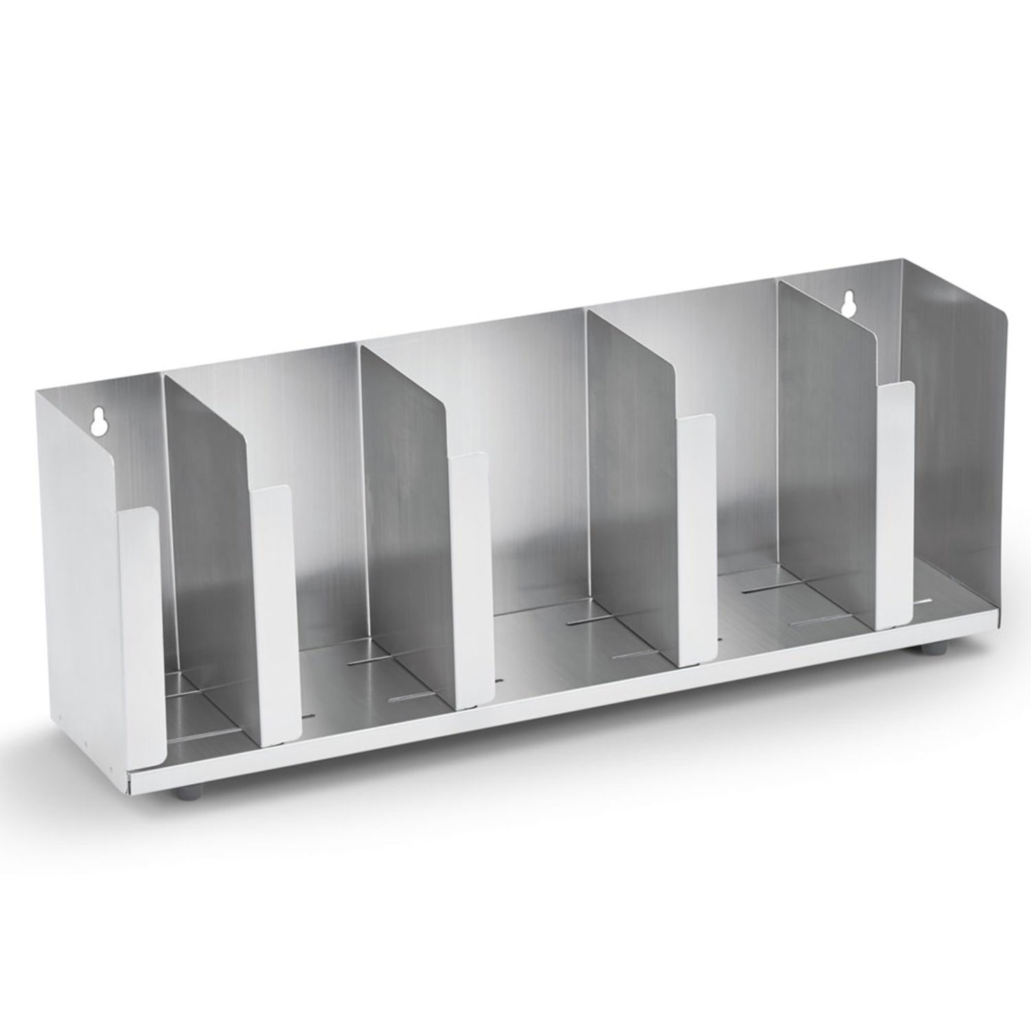 Vollrath CTL5 5 Section Lid Organizer w/ Straw Holder - 22 1/2 x 8, Stainless Steel