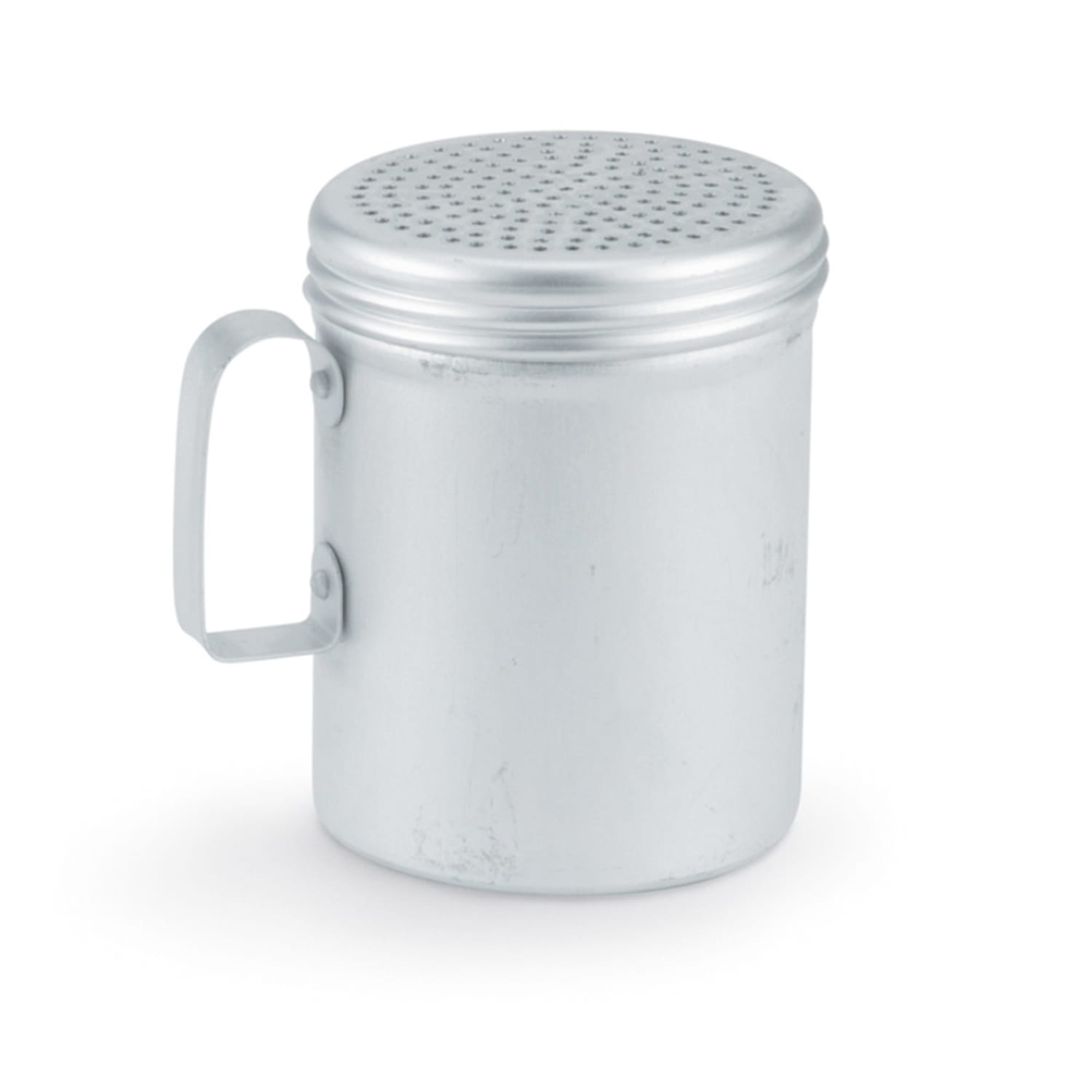 Vollrath 68184 10 oz Dredge w/ Handle & Small Holes, Aluminum, Silver, 1 Dozen