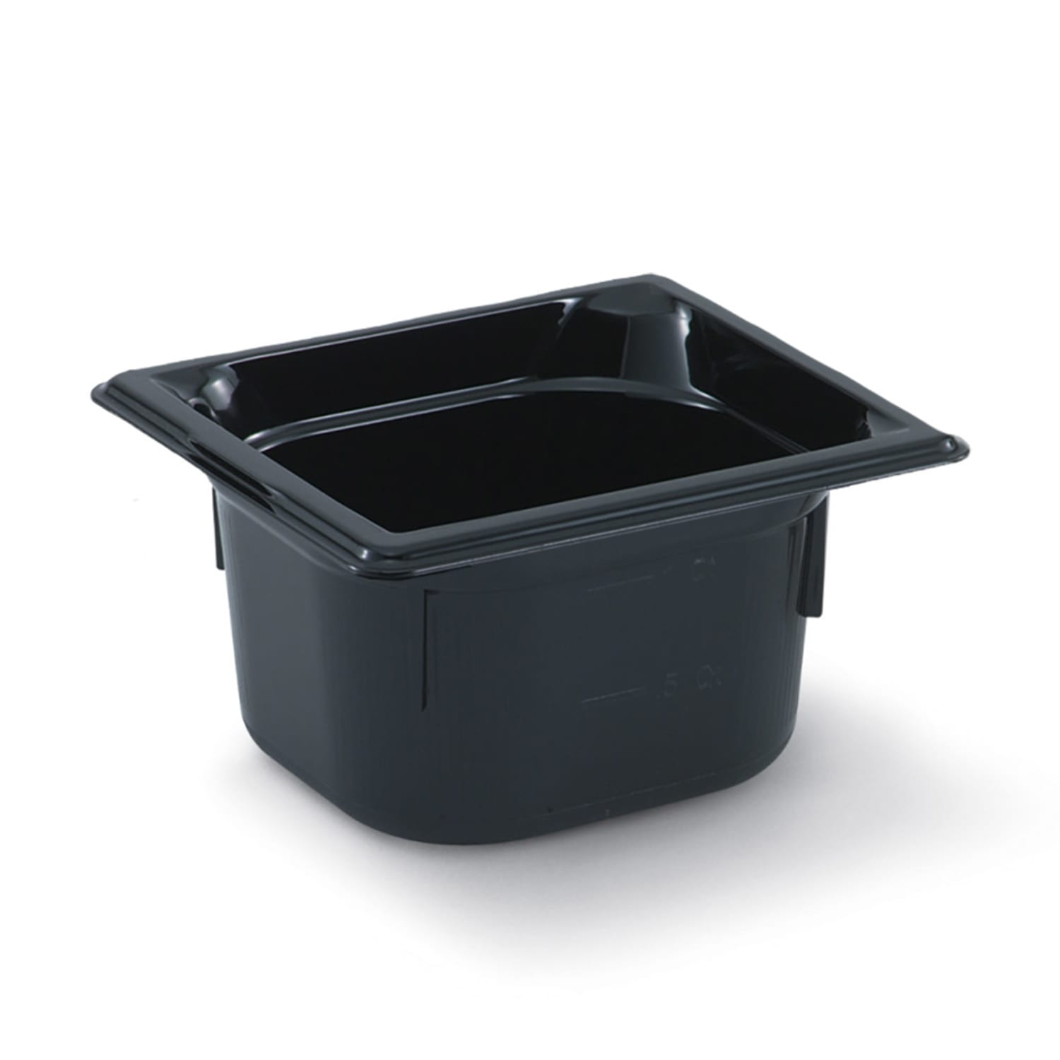 Vollrath 9042420 2 1/2D Quarter Size High Temp Food Pan, Black, Pack of 6