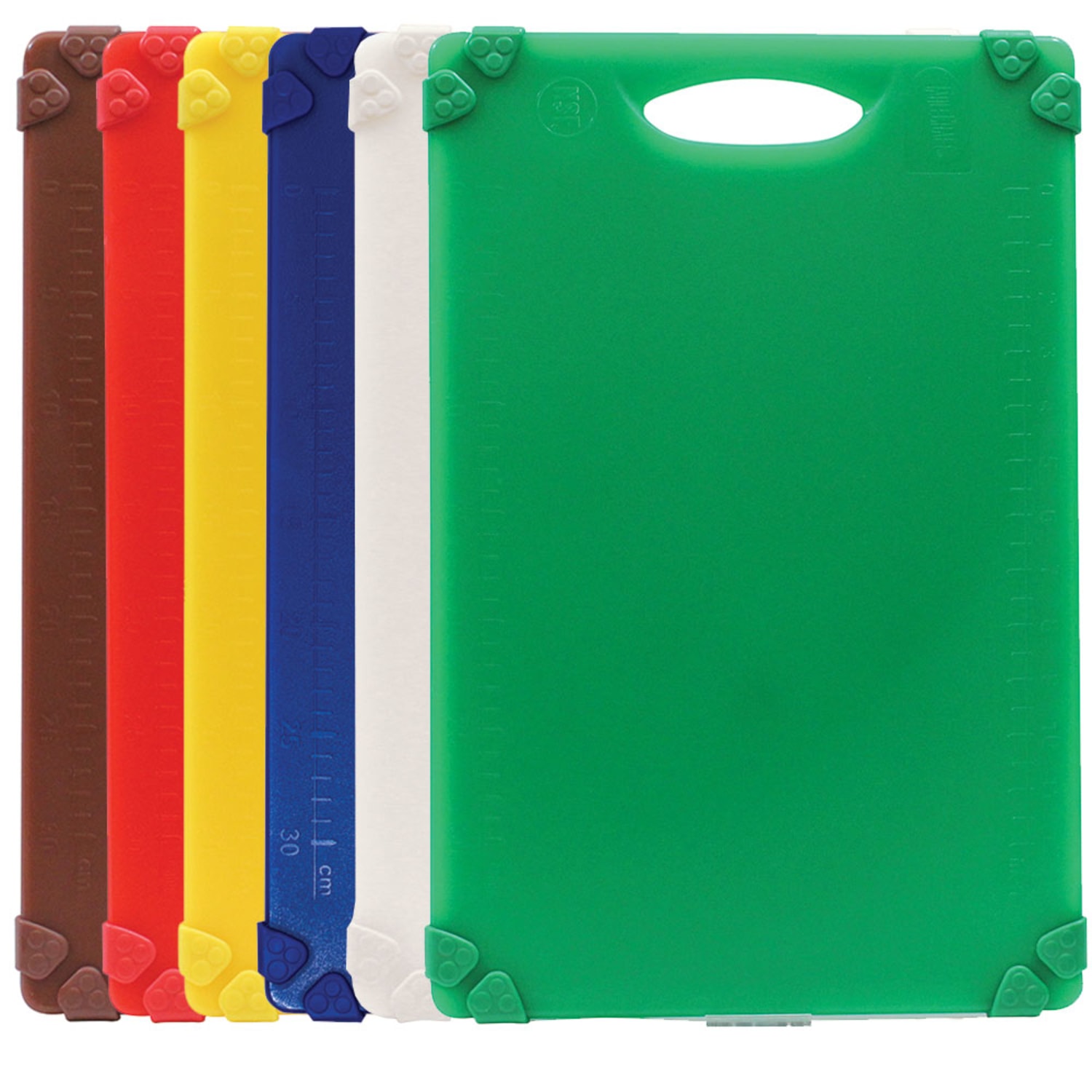 Tablecraft CBG1218APK6 Cutting Board Set w/ 6 Boards - 12 x 18, Assorted Colors, Multi-Colored