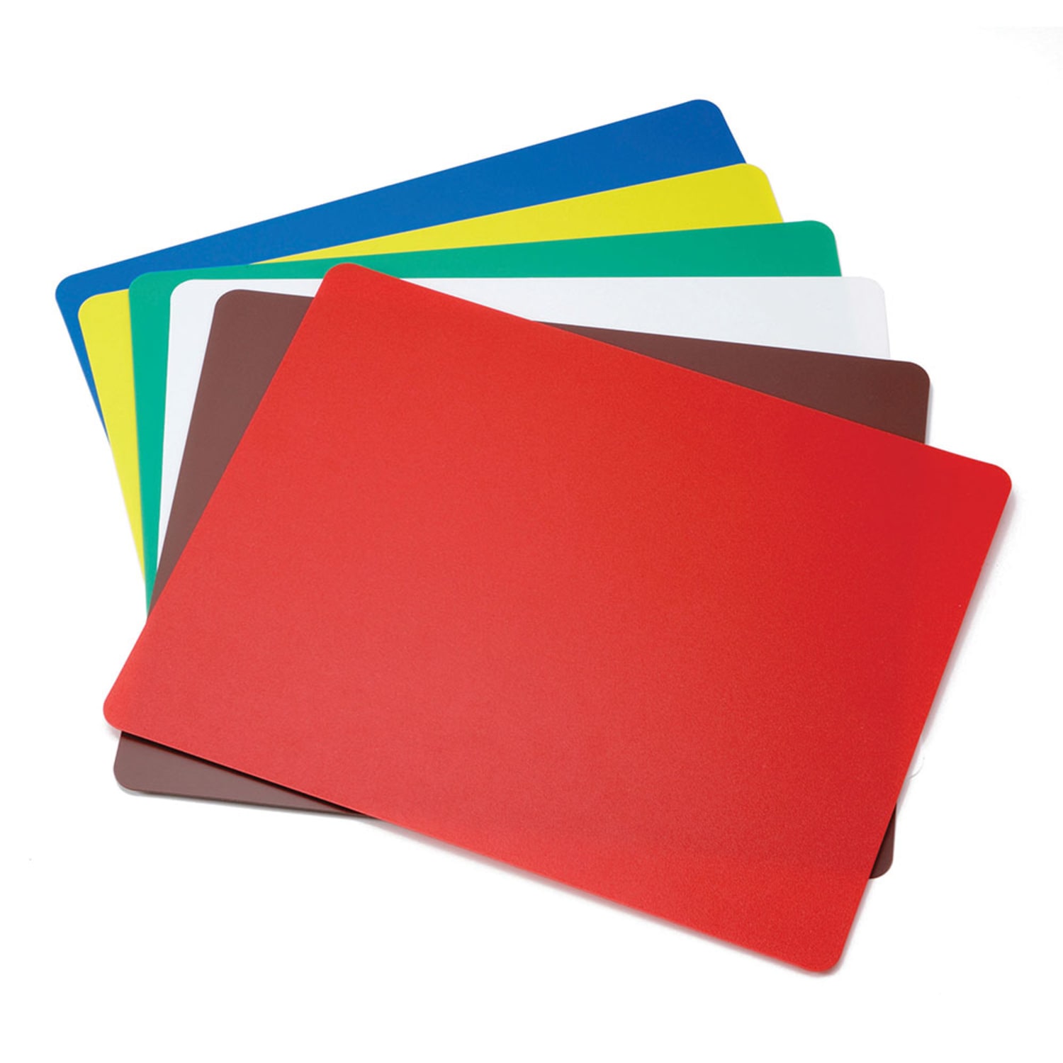 Tablecraft FCB1218A Polyethylene Flexible Cutting Mat, 12 x 18, NSF, Assorted Colors, 1.4 mil, Pack of 6