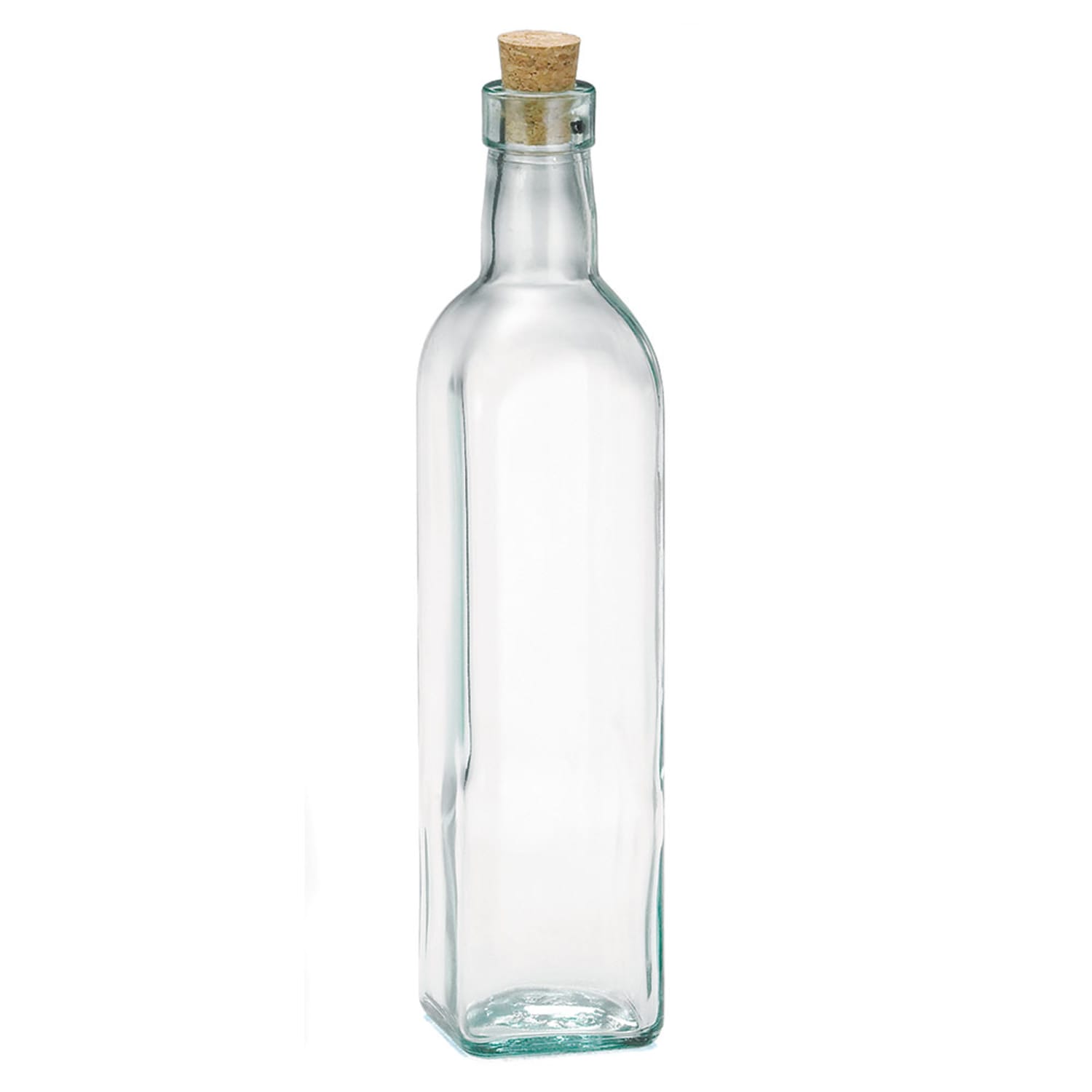 Tablecraft 616 16 oz Cruet w/ Cork Stopper - Glass, Green Tint, 1 Dozen