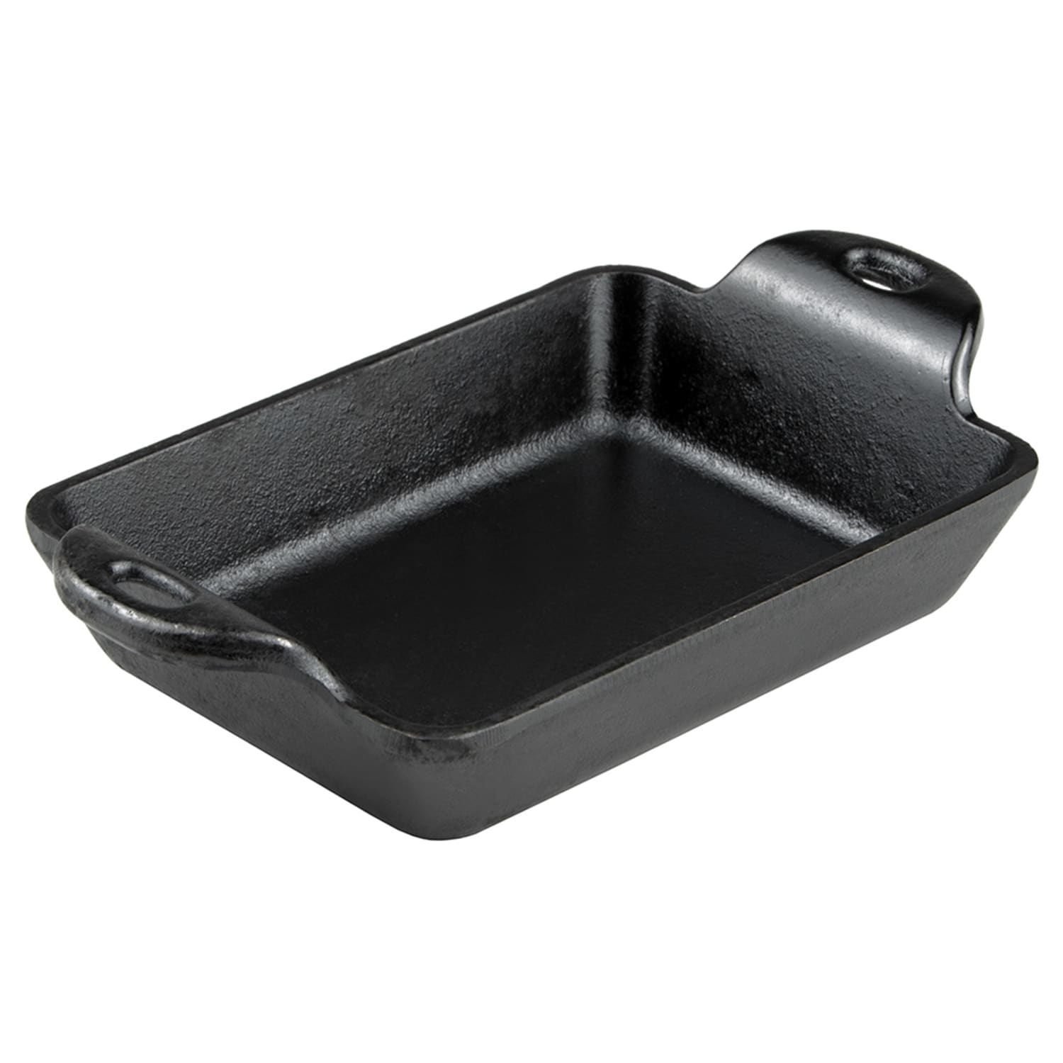 Lodge HMSRC Rectangular Cast Iron Mini Server w/ 10 oz Capacity, Seasoned Cast Iron, 5-7/8"" x 4-1/4"", Black