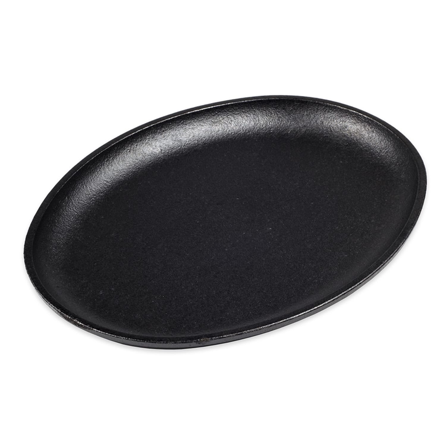 Lodge LOSH3 Oval Induction Serving Griddle - 10 x 7 3/10, Cast Iron, Black