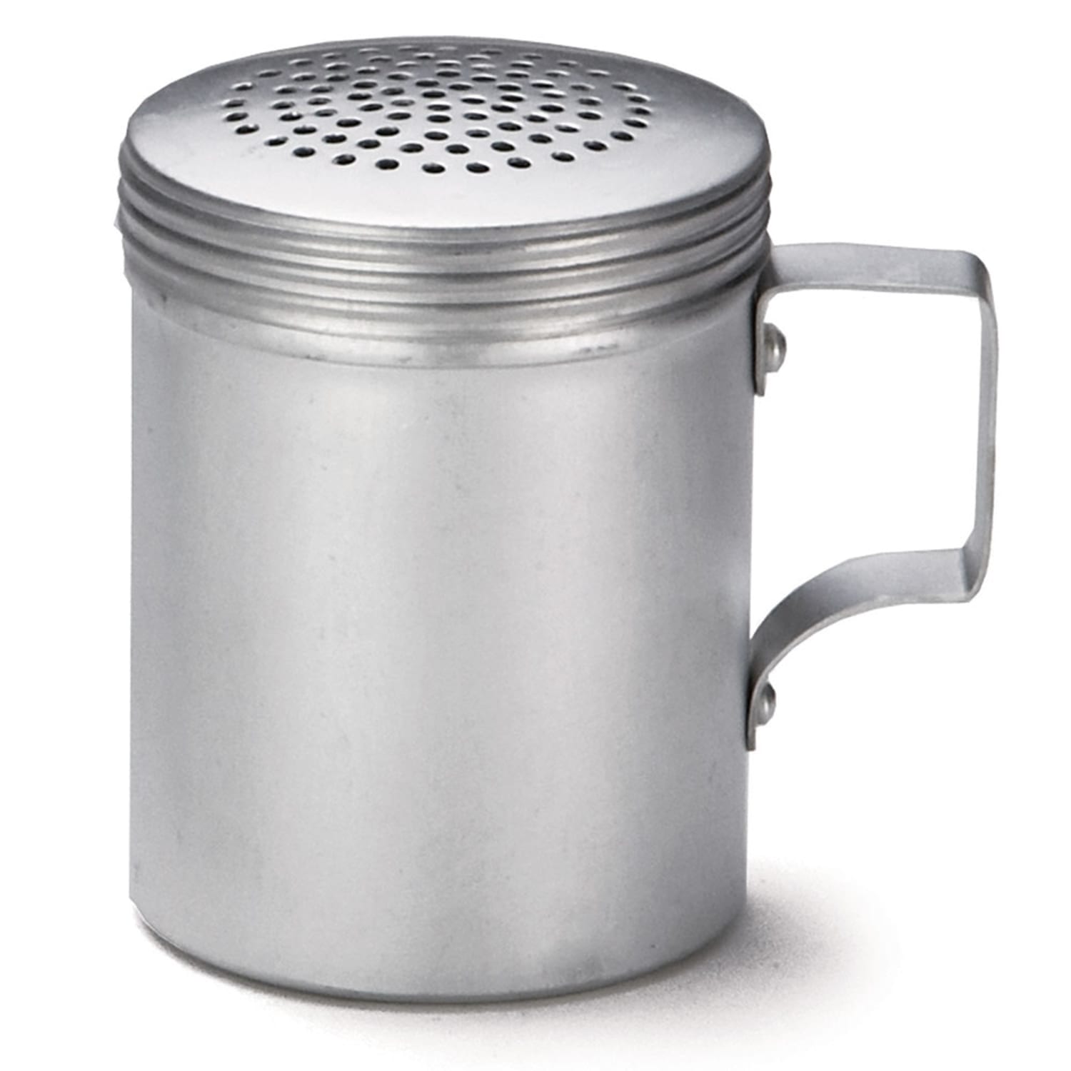 Tablecraft H158 10 oz Dredge w/ Handle, Aluminum, Silver, 1 Dozen