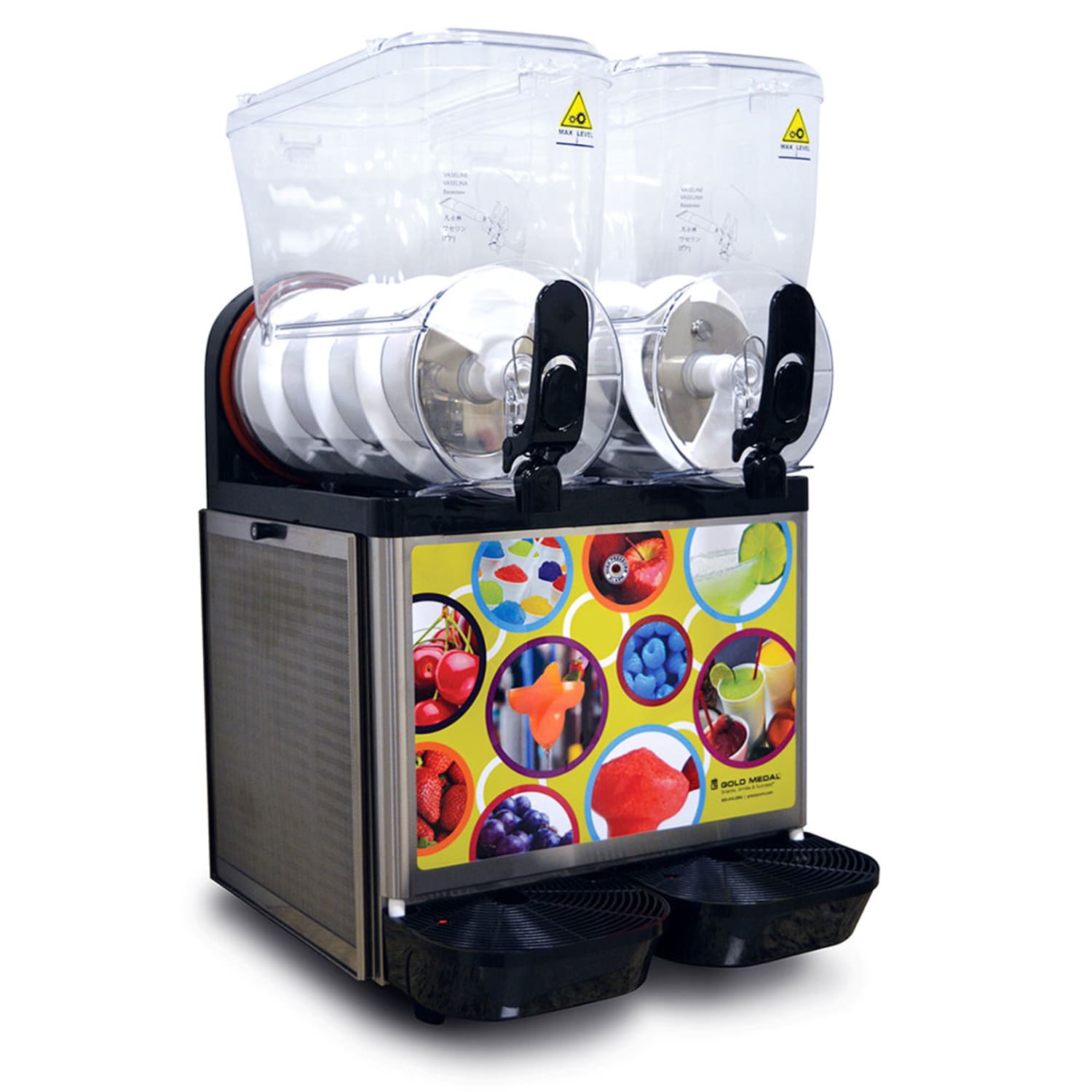 Gold Medal 1111-00-100 18 Frusheez Double 3 1/5 gal Frozen Drink Machine, 115v, Stainless Steel