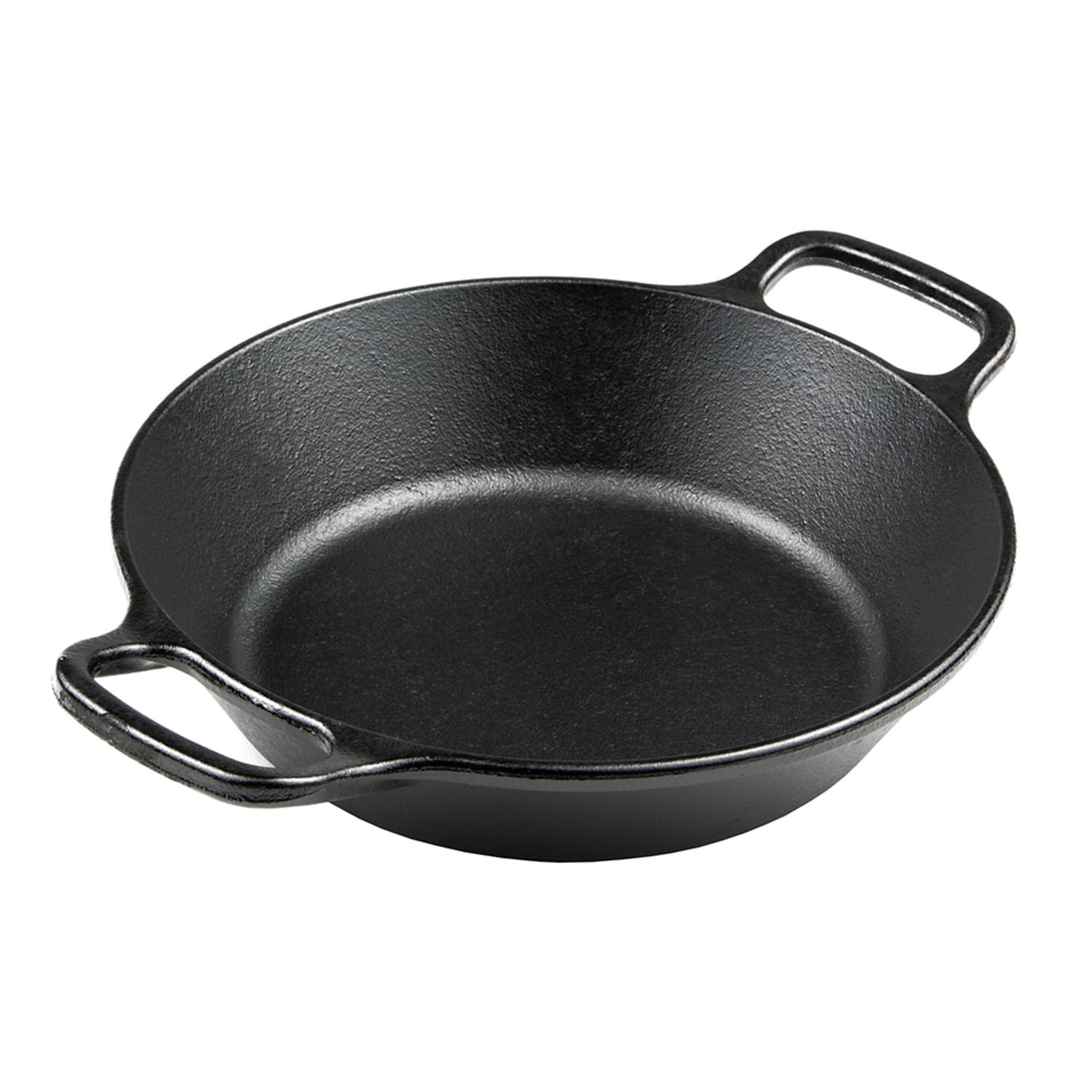 Lodge L5RPL3 8 1/4 Round Seasoned Cast Iron Skillet w/ Handles, Dual Handles, Black