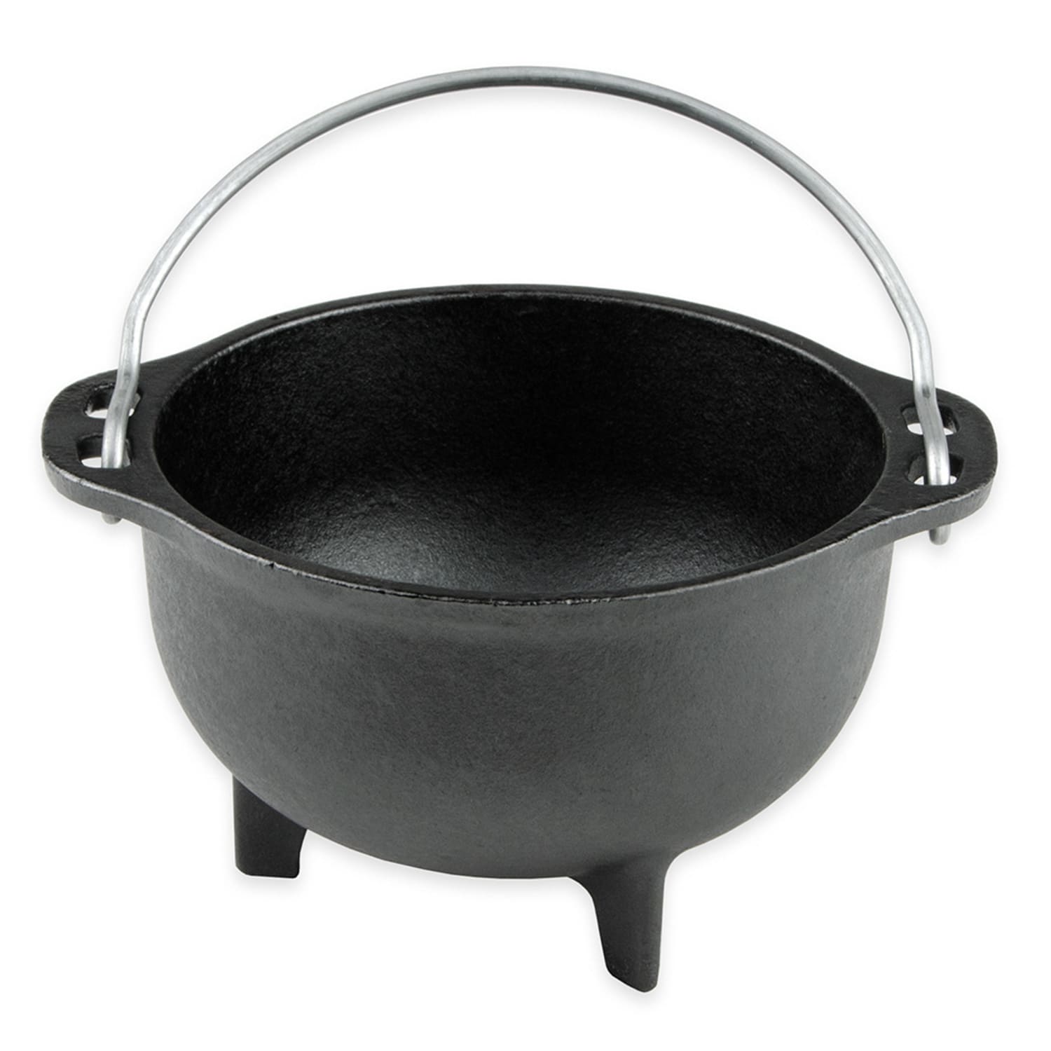 Lodge HCK 5 Round Cast Iron Country Kettle w/ 16 oz Capacity, Black