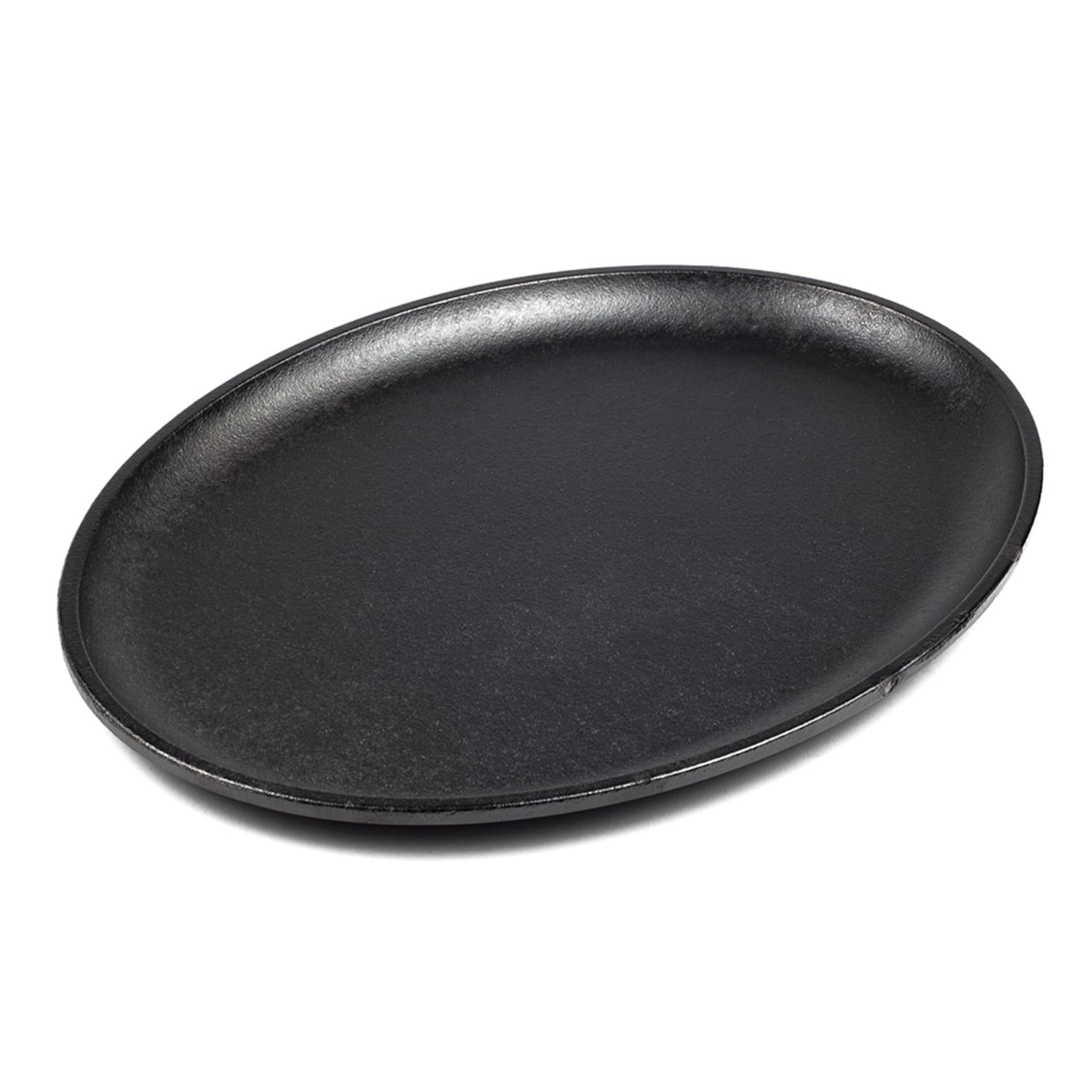 Lodge LJOSH3 Jumbo Oval Cast Iron Serving Griddle, 13x10, Black