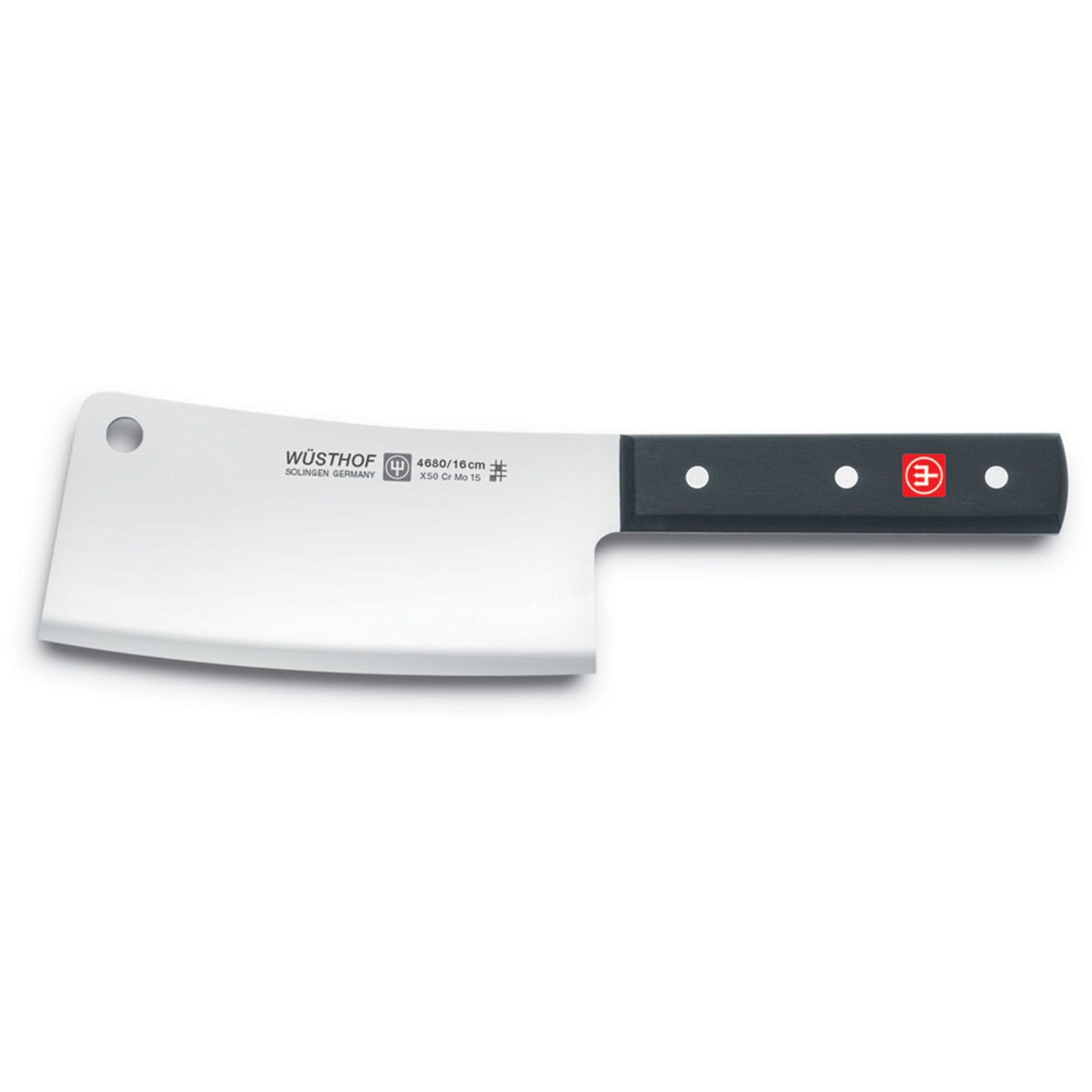 Wusthof 4680/16 6 Cleaver w/ Black POM Handle, High-Carbon Stainless Steel