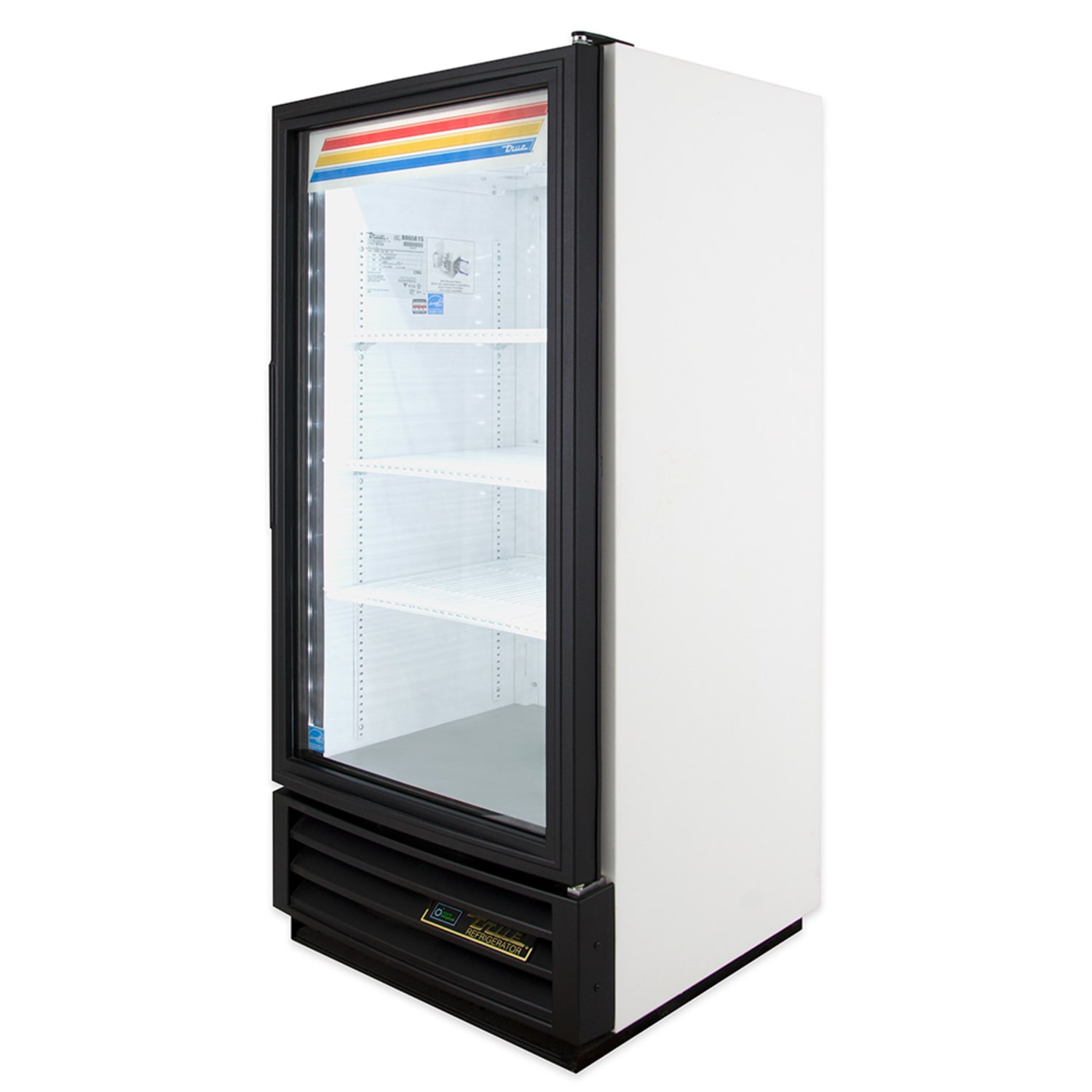 True GDM-10-HC~TSL01 WHT 24 7/8 GDM Series 1 Section Glass Door Merchandiser - 1 Right Hinge Door, White, 115v, LED Lighting, 9.2 Cu. Ft