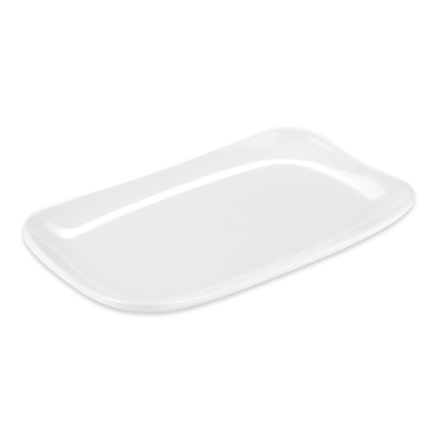 GET CS-6104-W 9 3/4 X 5 4/5 Rectangular Siciliano Platter - Melamine, White, 1 Dozen